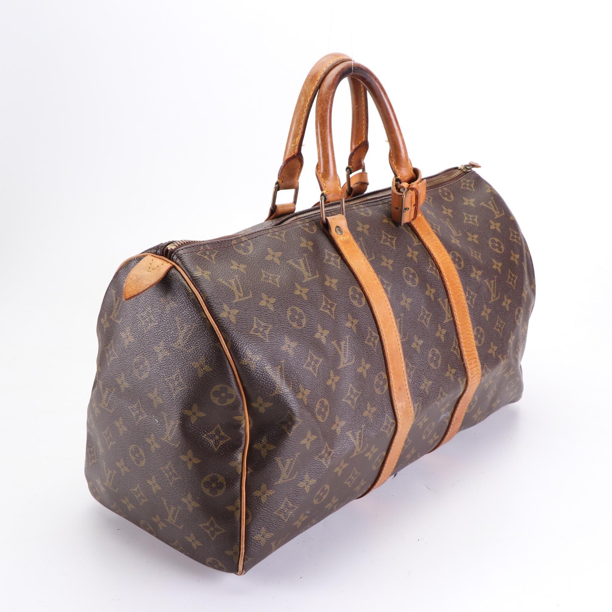Louis Vuitton Keepall 45 in Monogram Canvas and Vachetta Leather