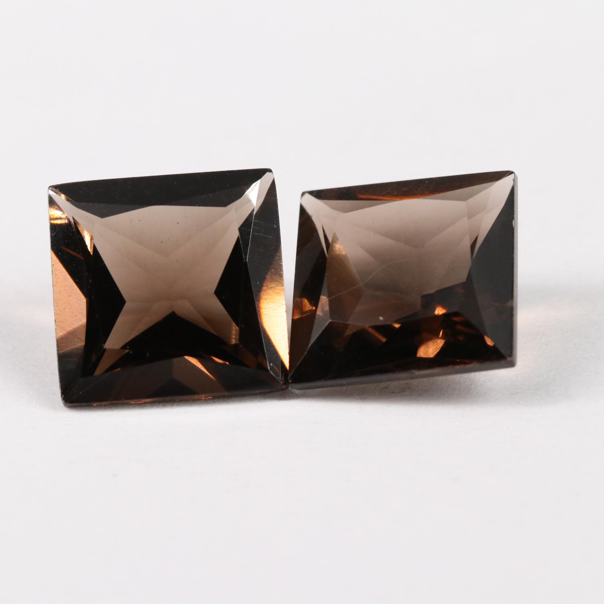 Loose 13.90 CTW Smoky Quartz Lot