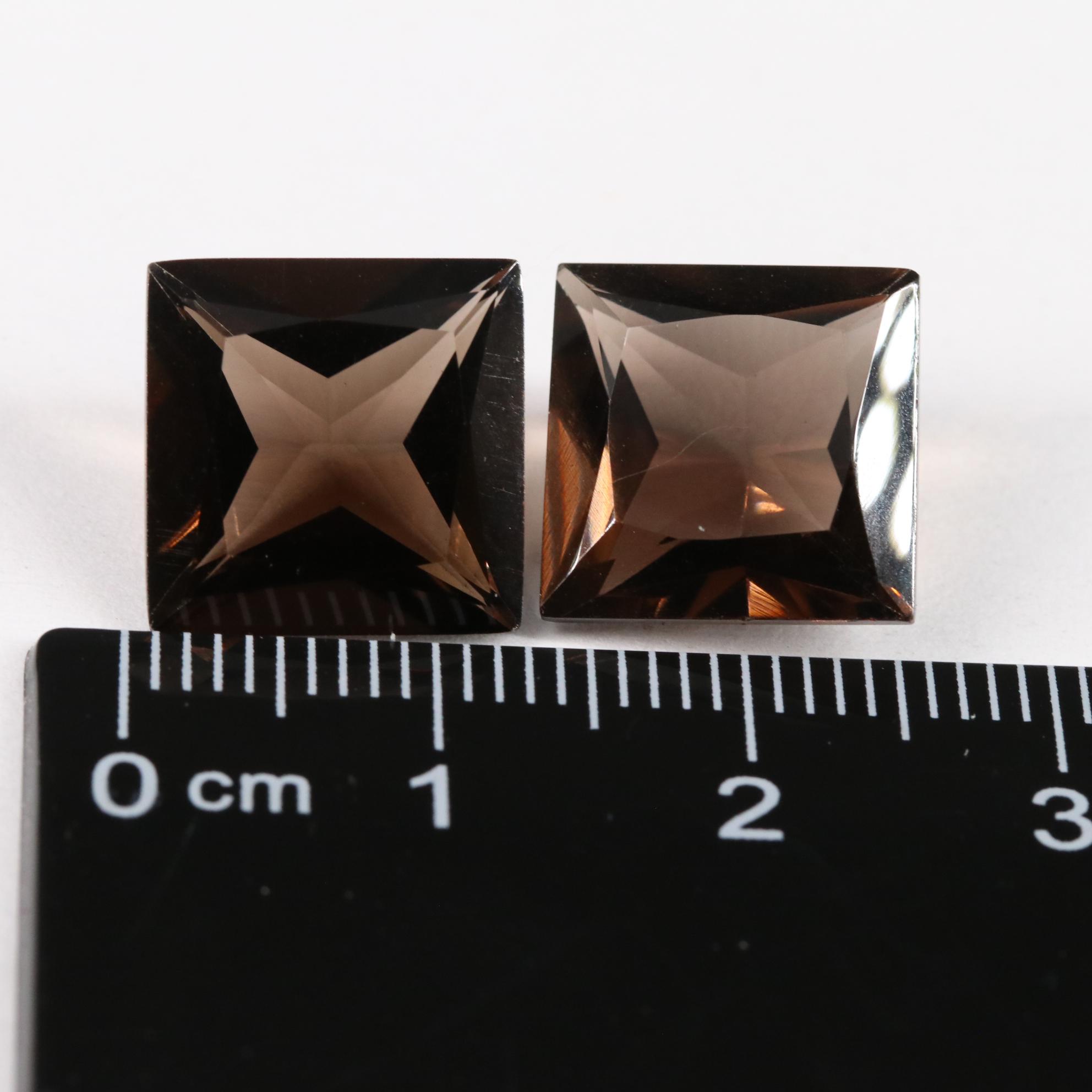 Loose 13.90 CTW Smoky Quartz Lot