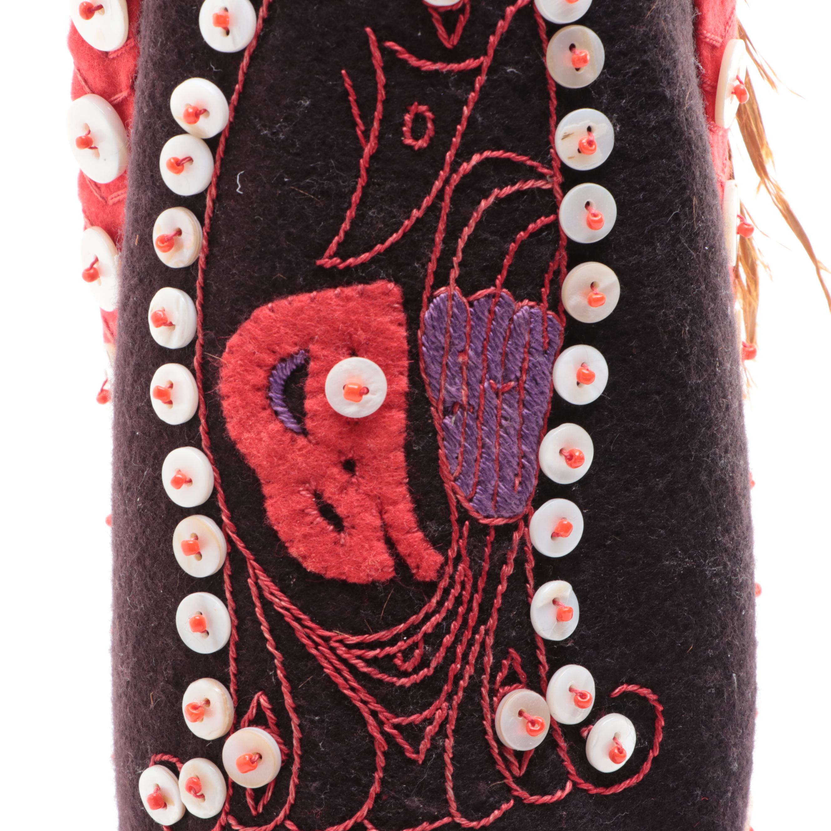 Carved Alaskan Totem Figure of Princess Raven