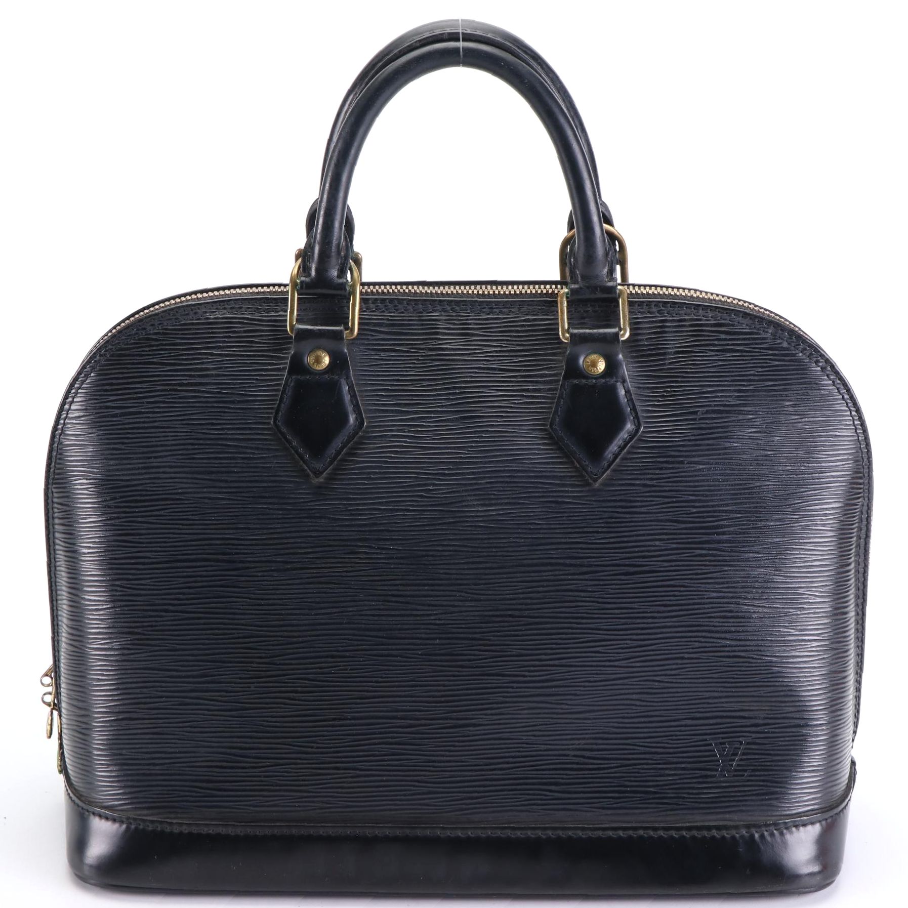 Louis Vuitton Alma PM in Black Epi and Smooth Leather