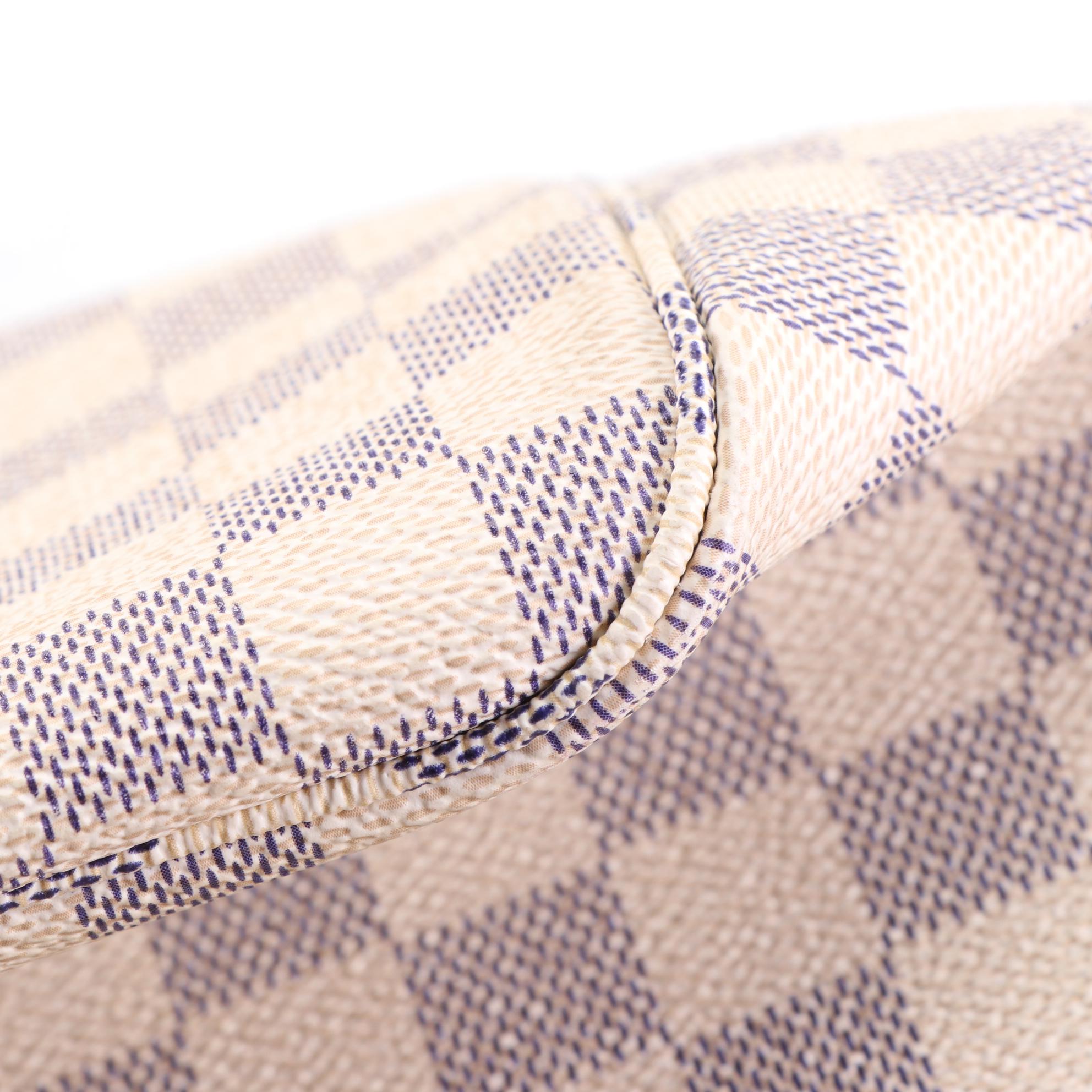 Louis Vuitton Neverfull MM in Damier Azur Canvas and Vachetta Leather