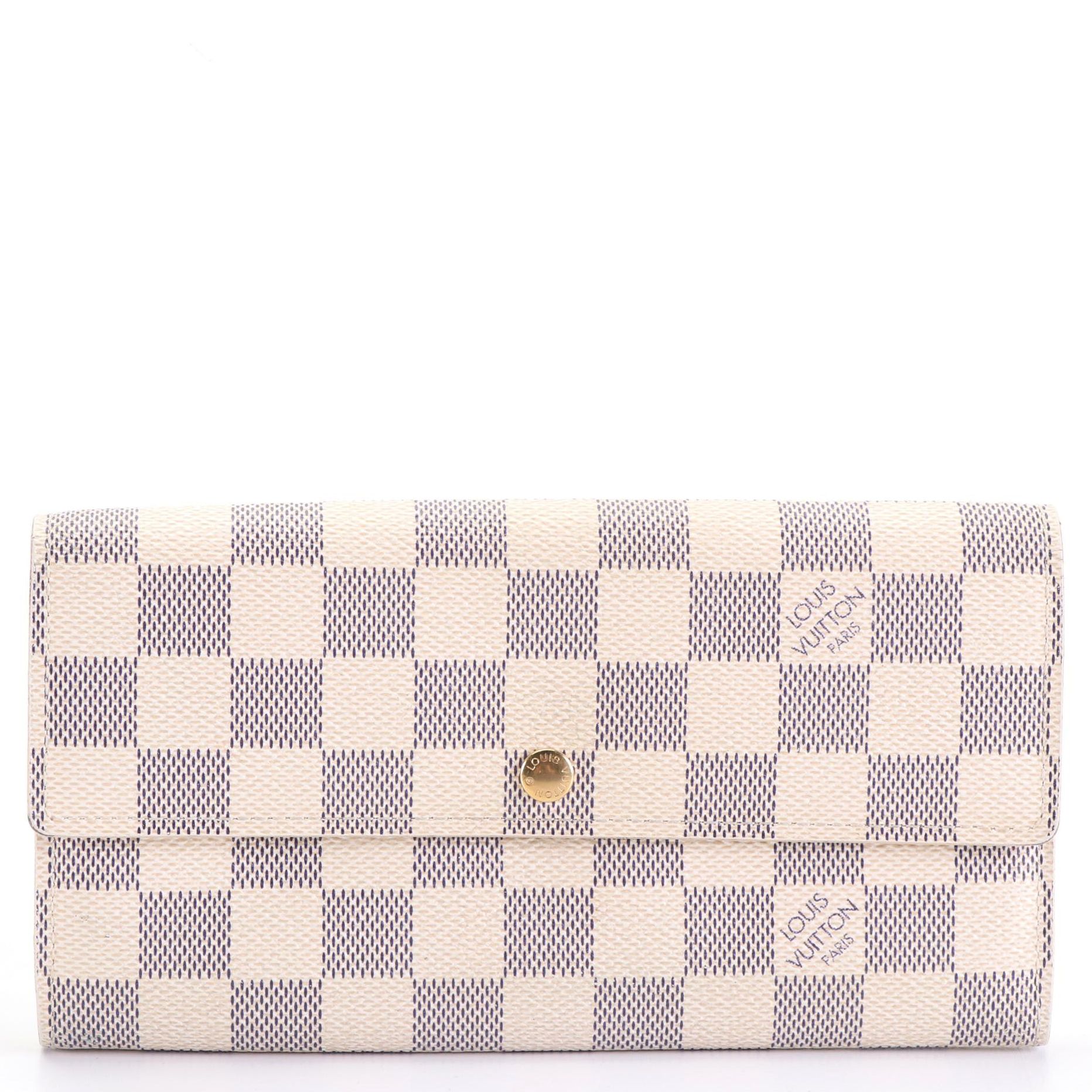 Louis Vuitton Sarah Wallet in Damier Azur Canvas