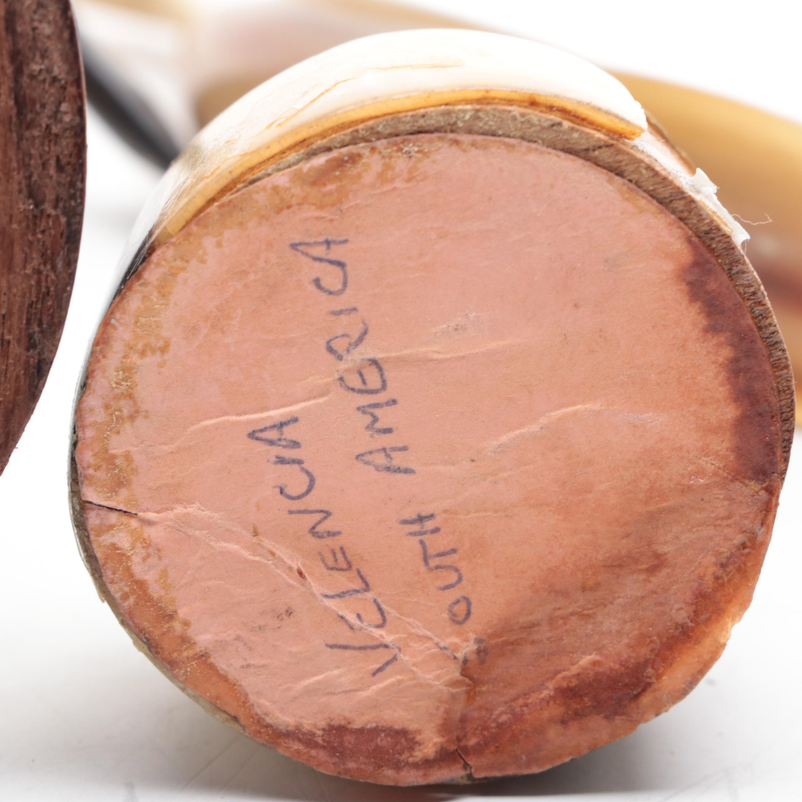 Hand-Carved Horn Stork and Heron Figurines