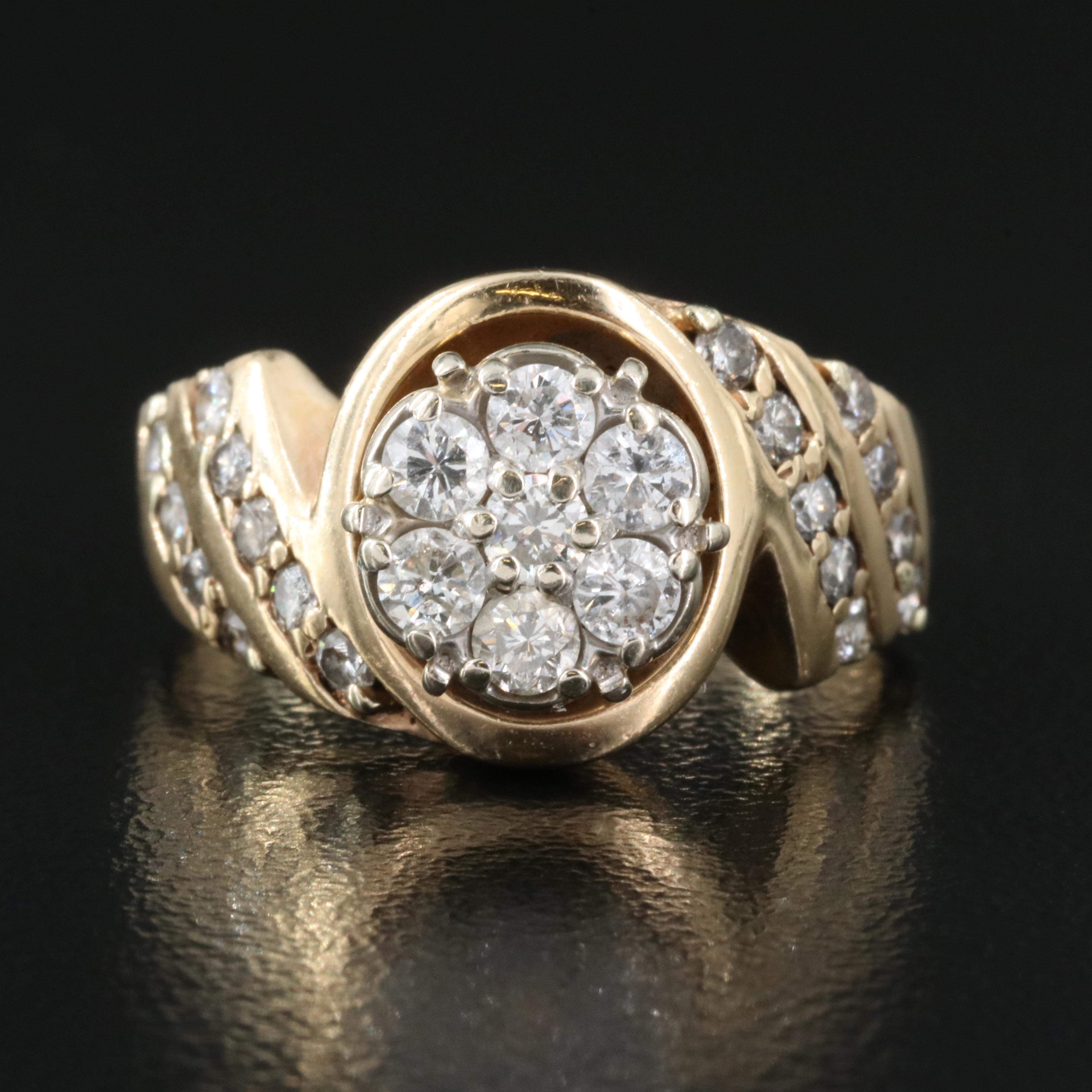 14K 0.90 CTW Diamond Ring