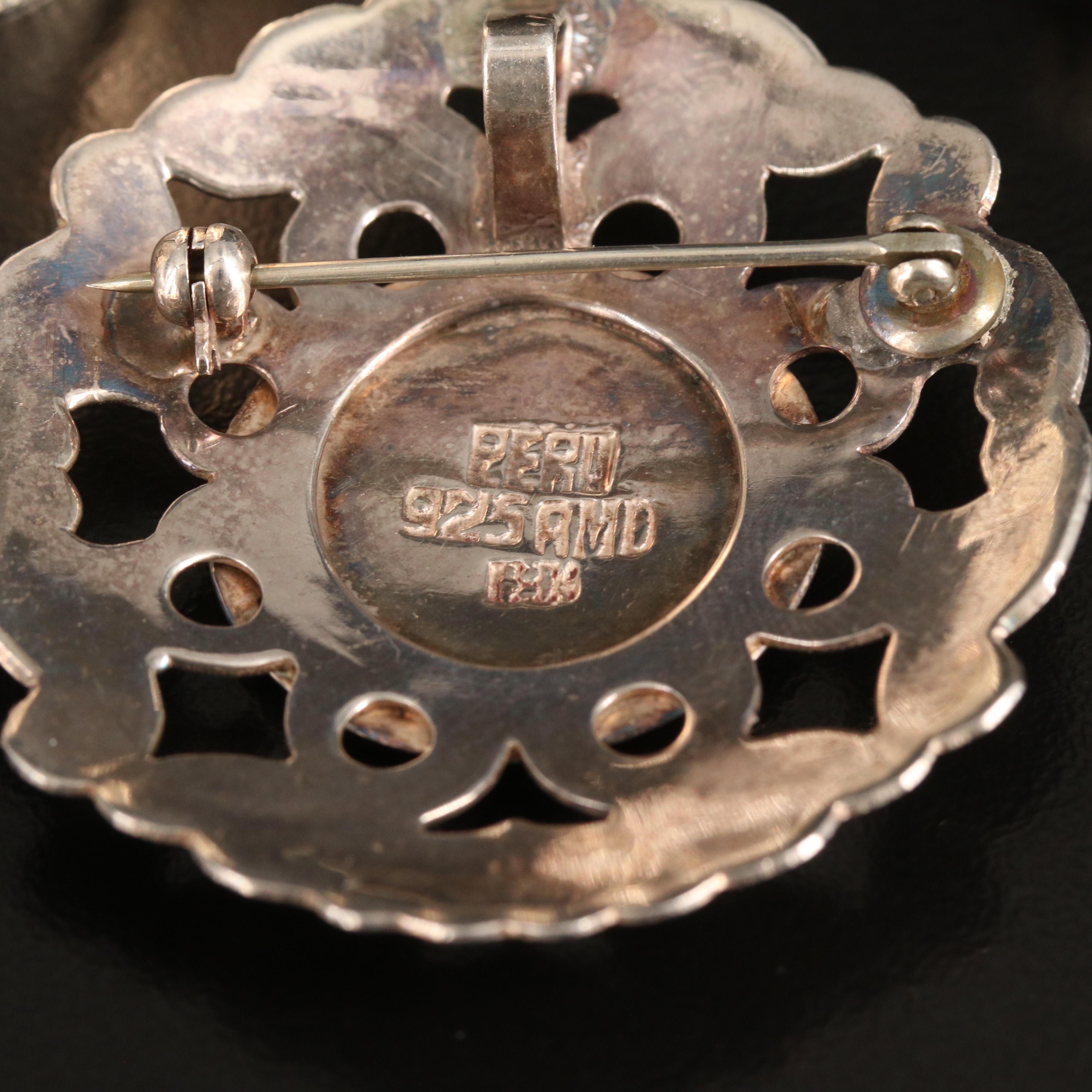 Mesoamerican and Pre-Columbian Themed Sterling Jewelry with 10K and 14K Accents