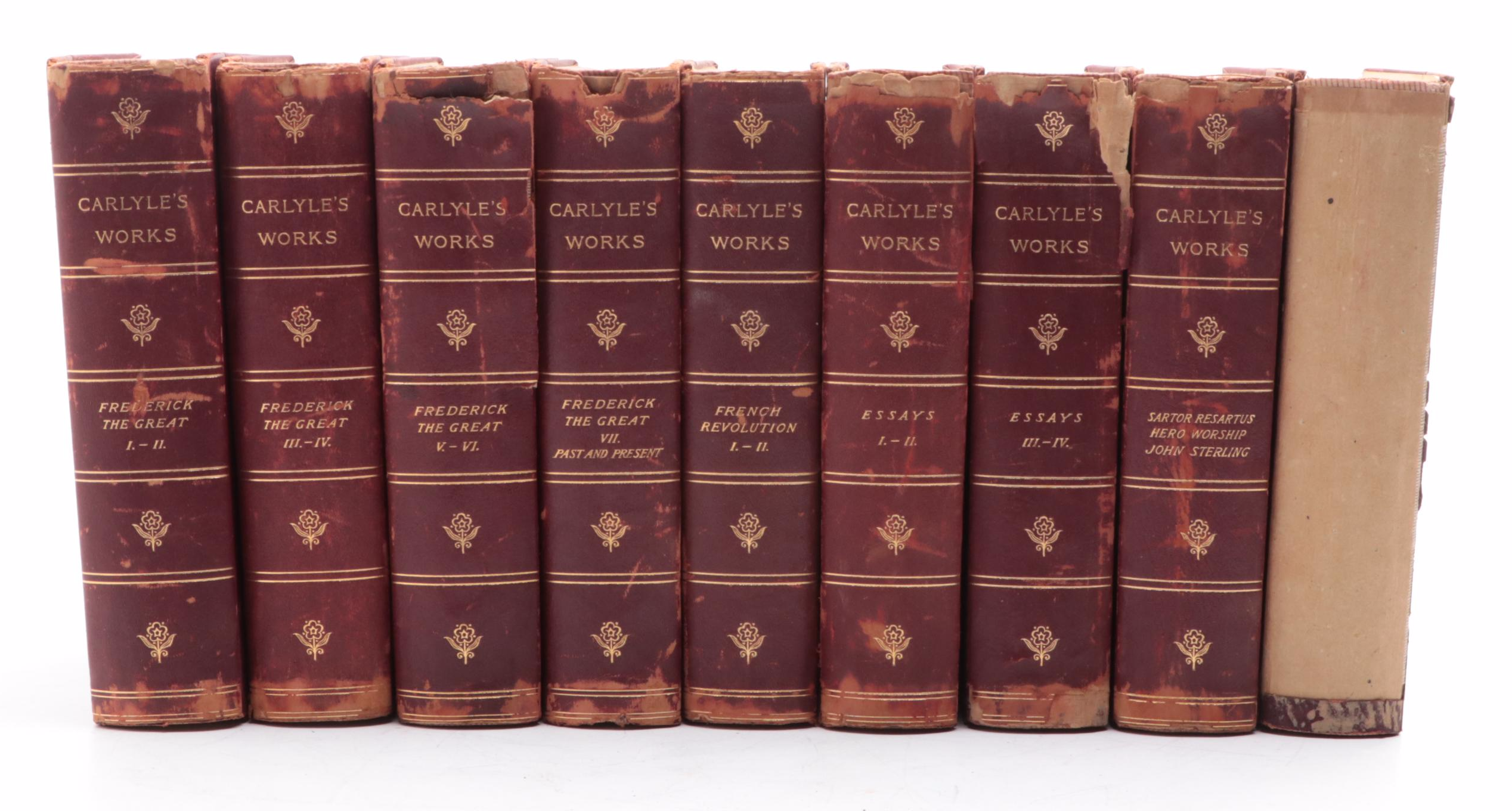 "The Complete Works of Thomas Carlyle" Partial Set, Late 19th/Early 20th Century