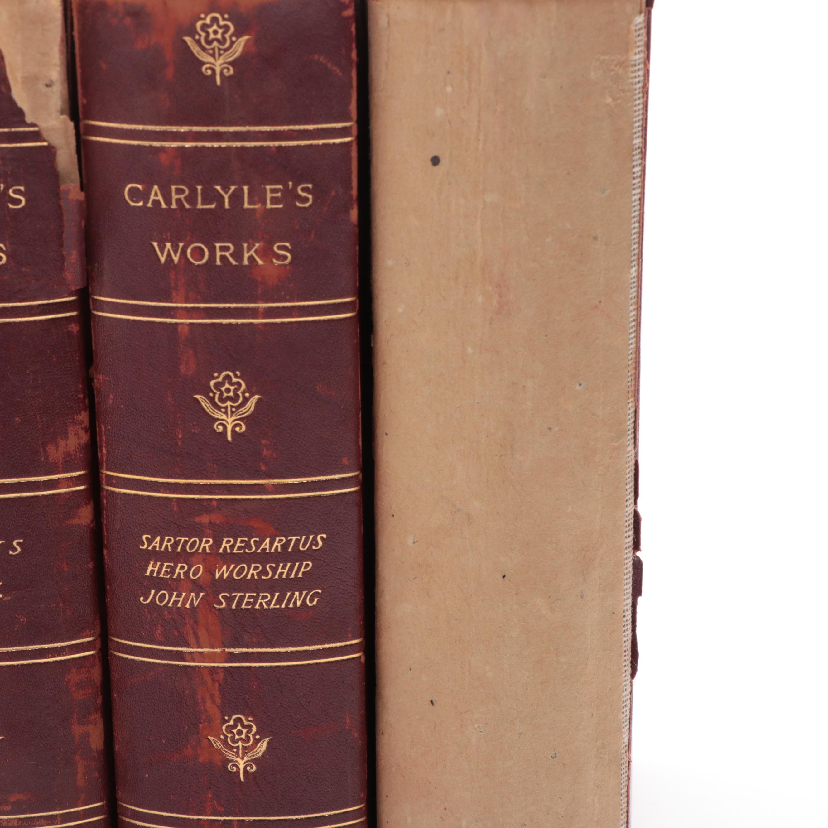 "The Complete Works of Thomas Carlyle" Partial Set, Late 19th/Early 20th Century