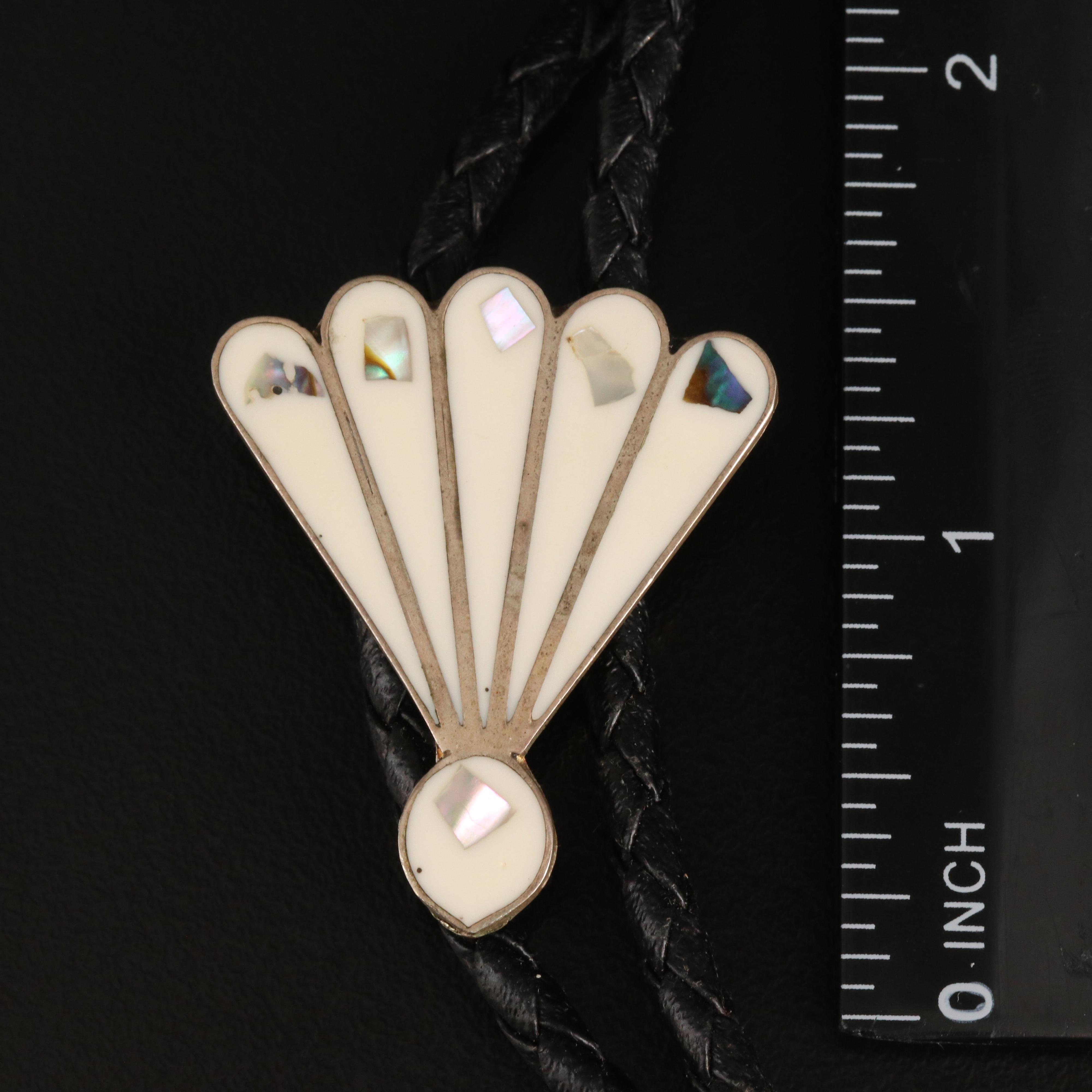 Sterling Man in the Maze Bracelet with Fanned Bolo Tie