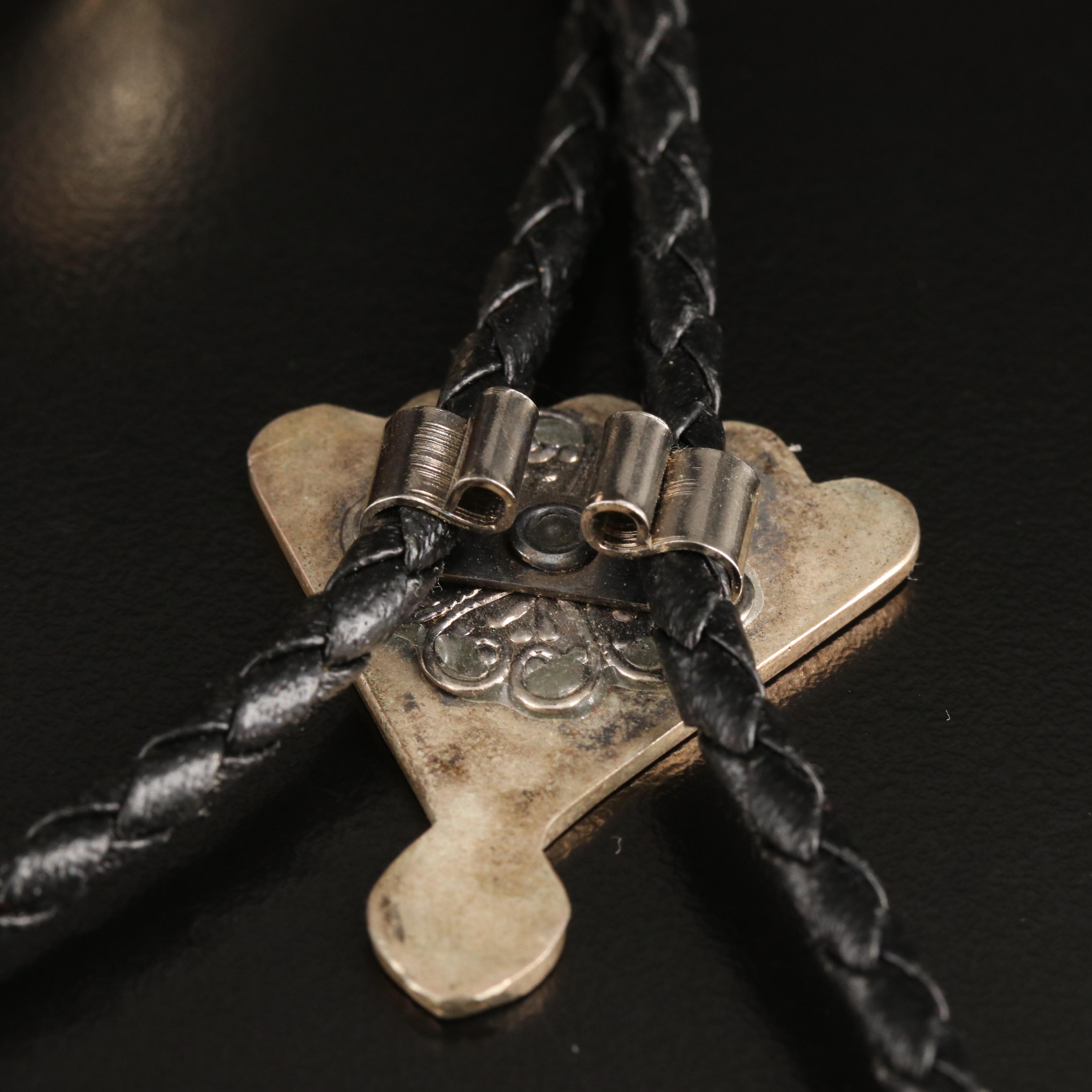 Sterling Man in the Maze Bracelet with Fanned Bolo Tie