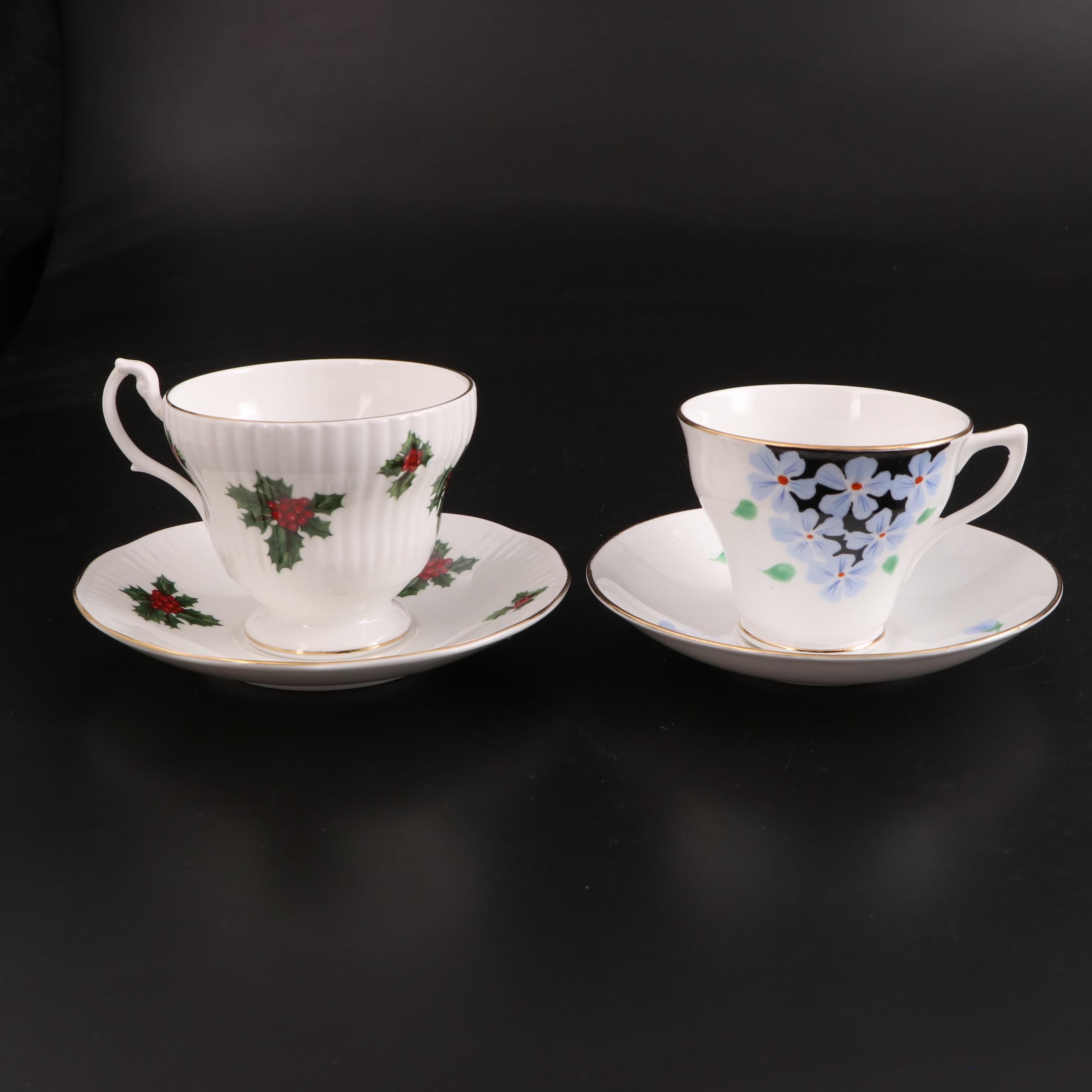 Adderley English Bone China "Nova Scotia Tartan" Tea Set and Other Tableware