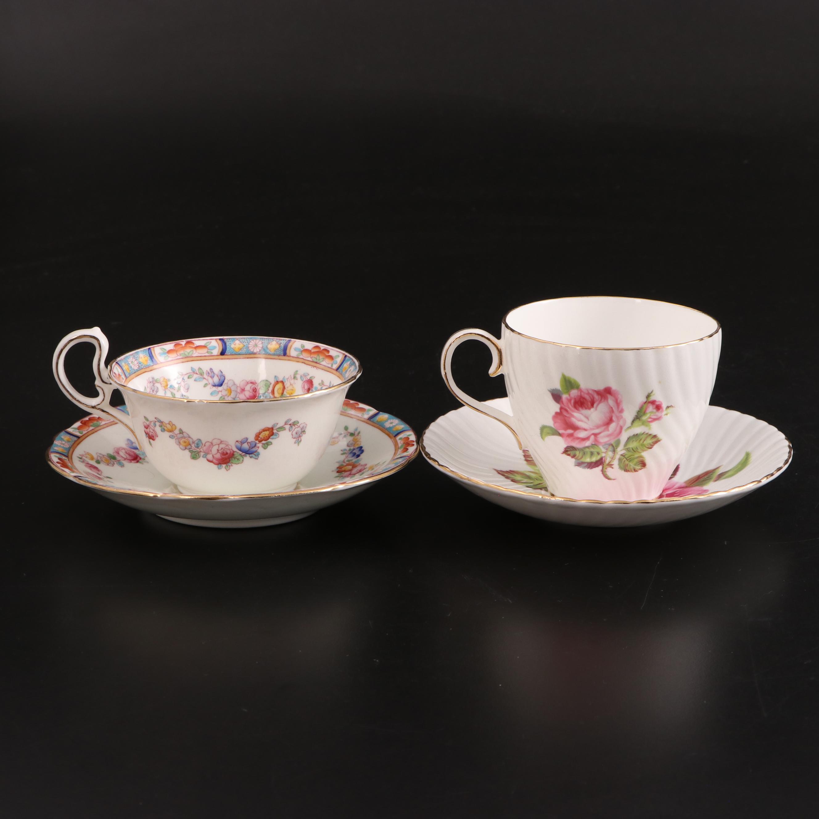 Adderley English Bone China "Nova Scotia Tartan" Tea Set and Other Tableware
