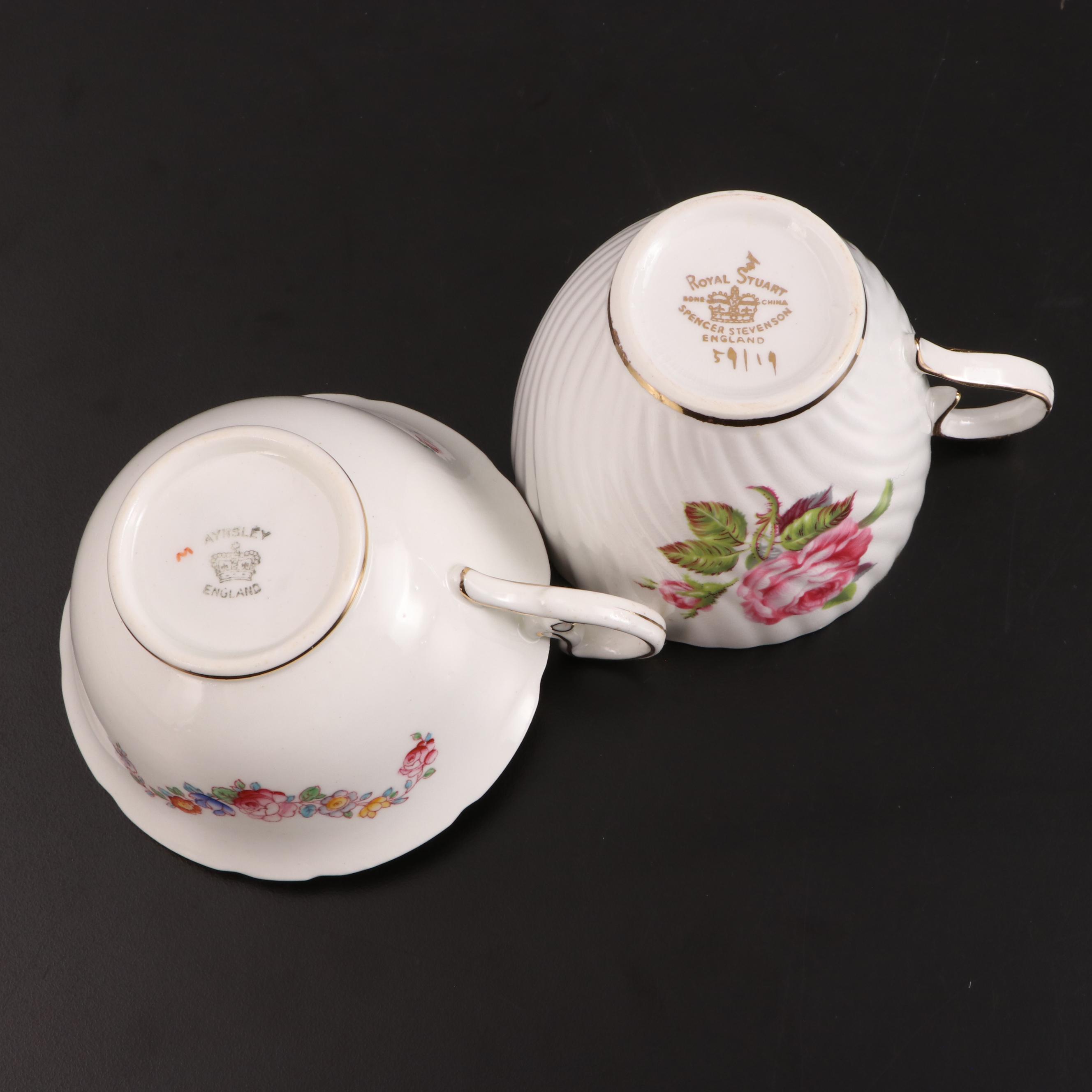 Adderley English Bone China "Nova Scotia Tartan" Tea Set and Other Tableware