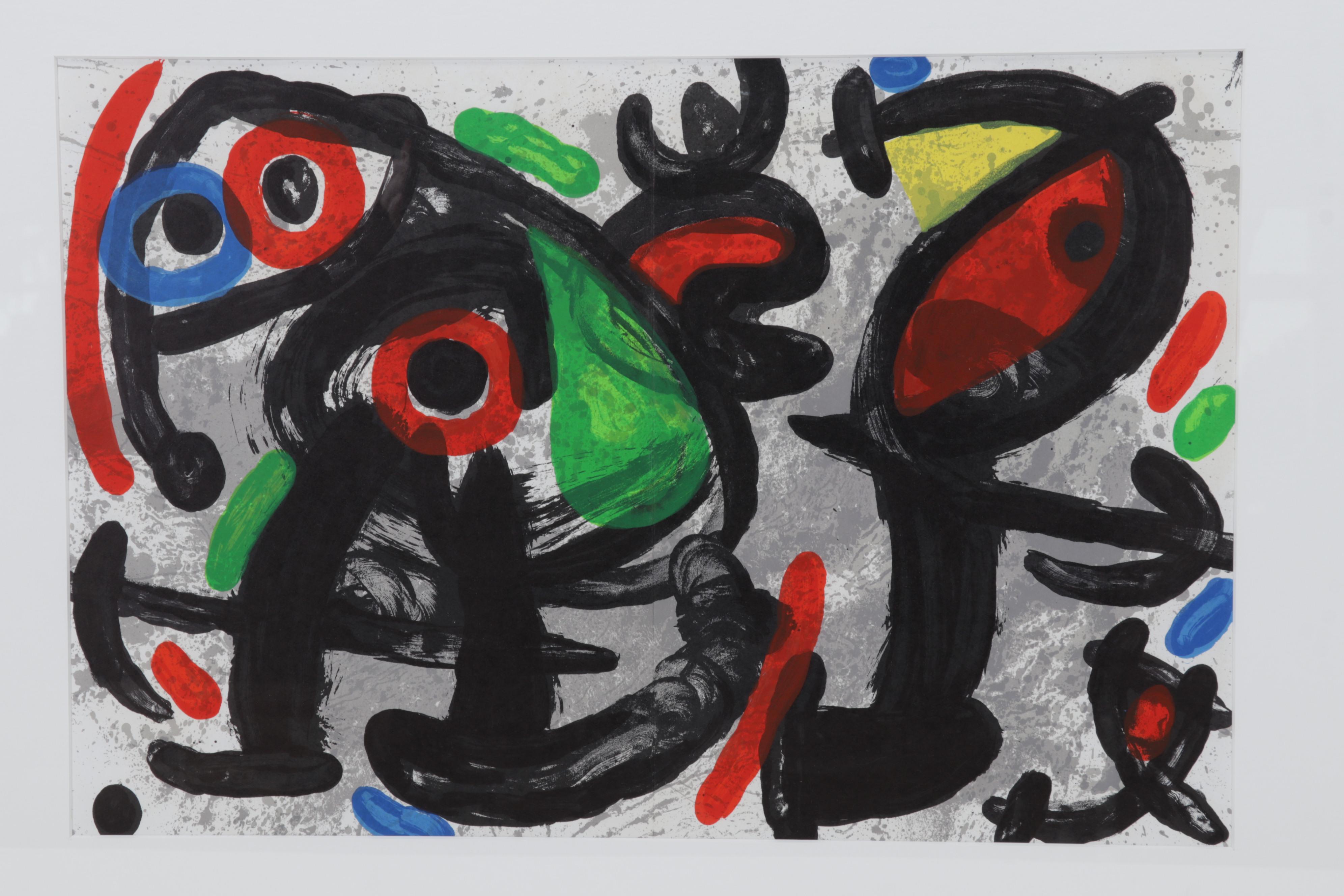 Joan Miró Double-Page Color Lithograph for "Derrière le Miroir," 1970