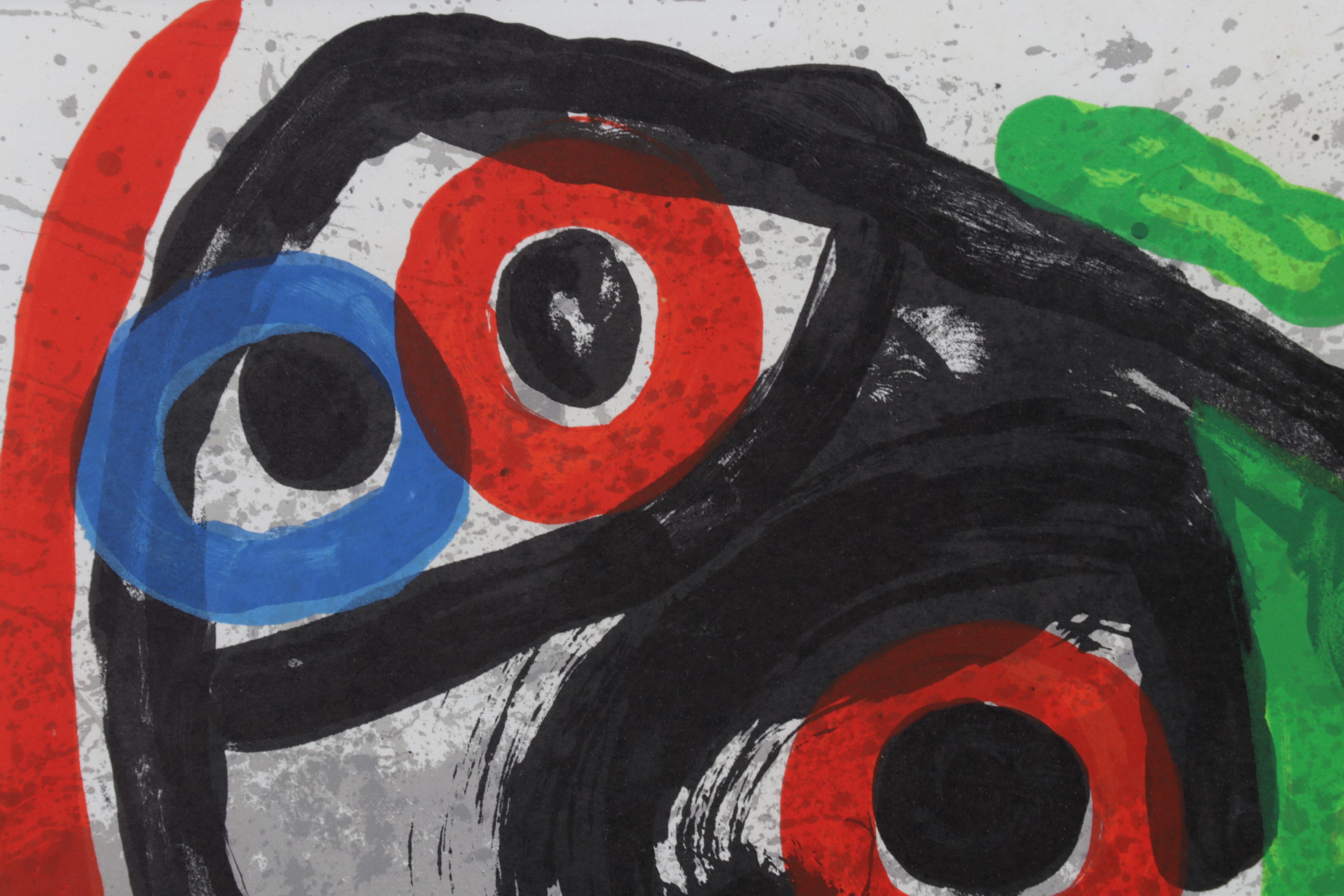 Joan Miró Double-Page Color Lithograph for "Derrière le Miroir," 1970