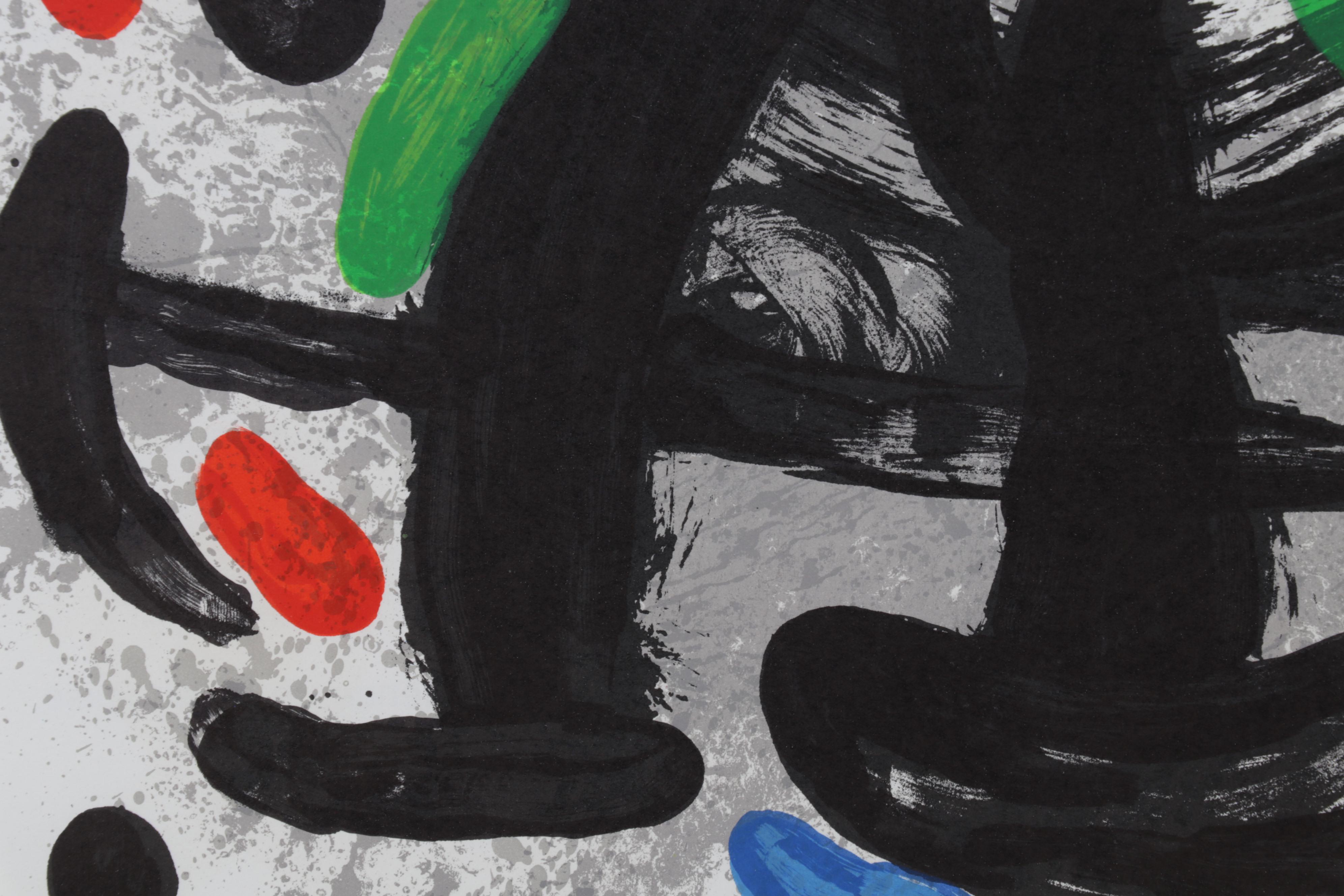 Joan Miró Double-Page Color Lithograph for "Derrière le Miroir," 1970