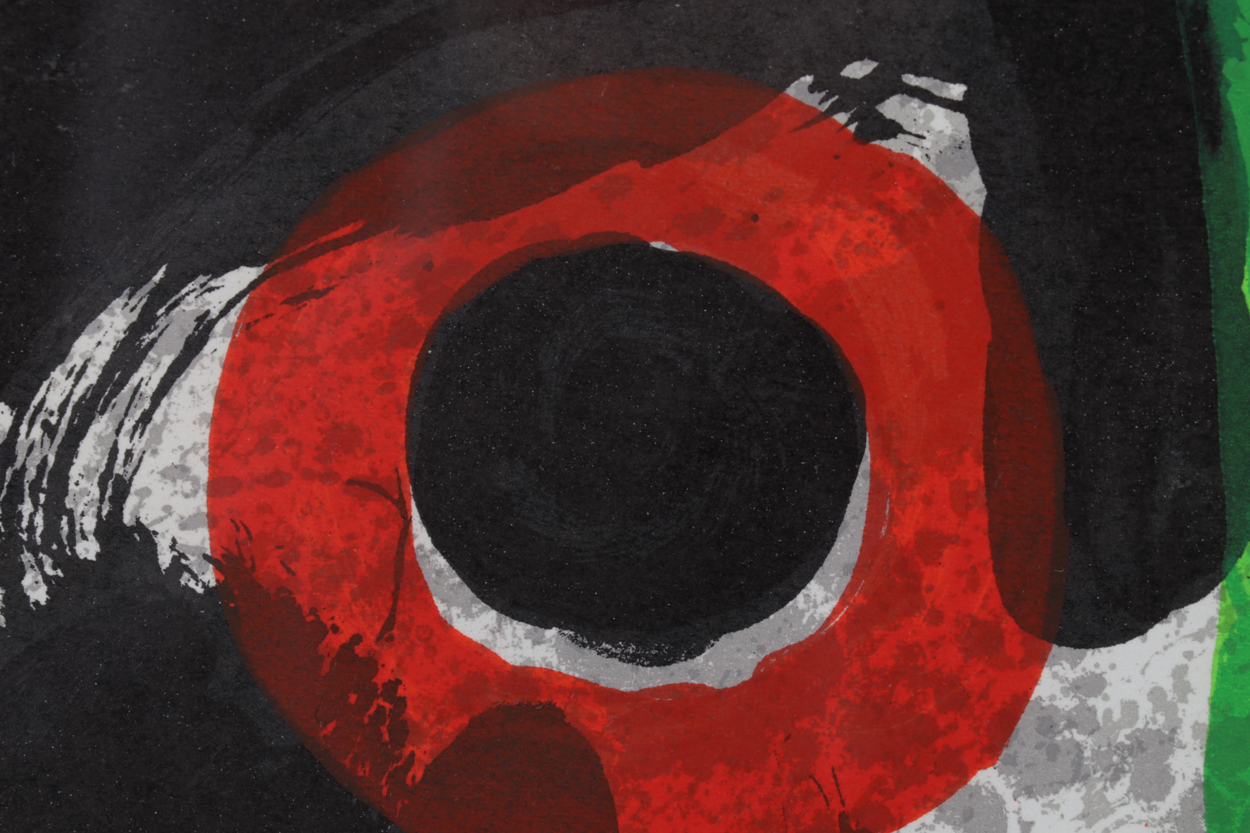 Joan Miró Double-Page Color Lithograph for "Derrière le Miroir," 1970