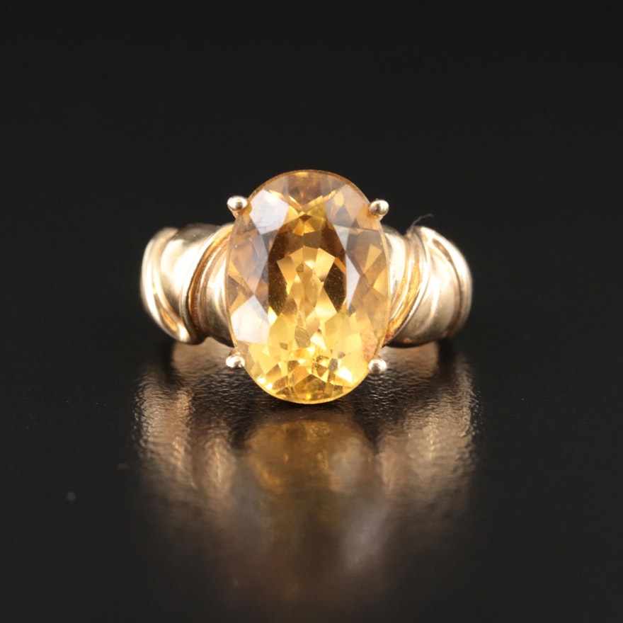 10K Citrine Ring