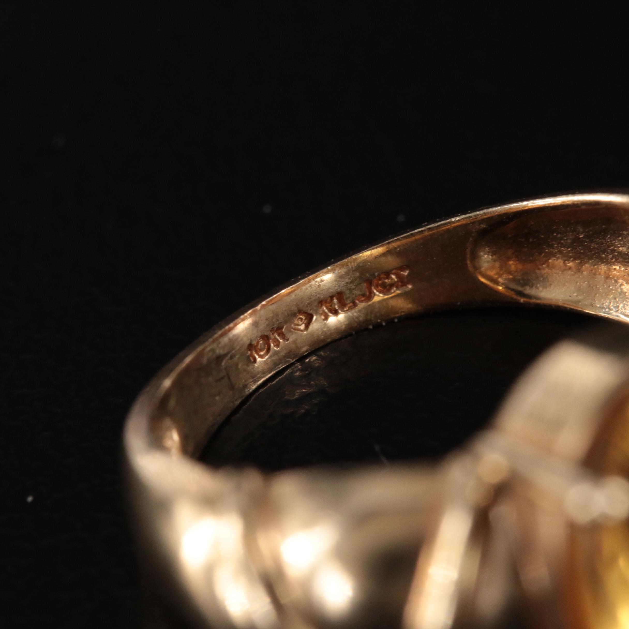 10K Citrine Ring