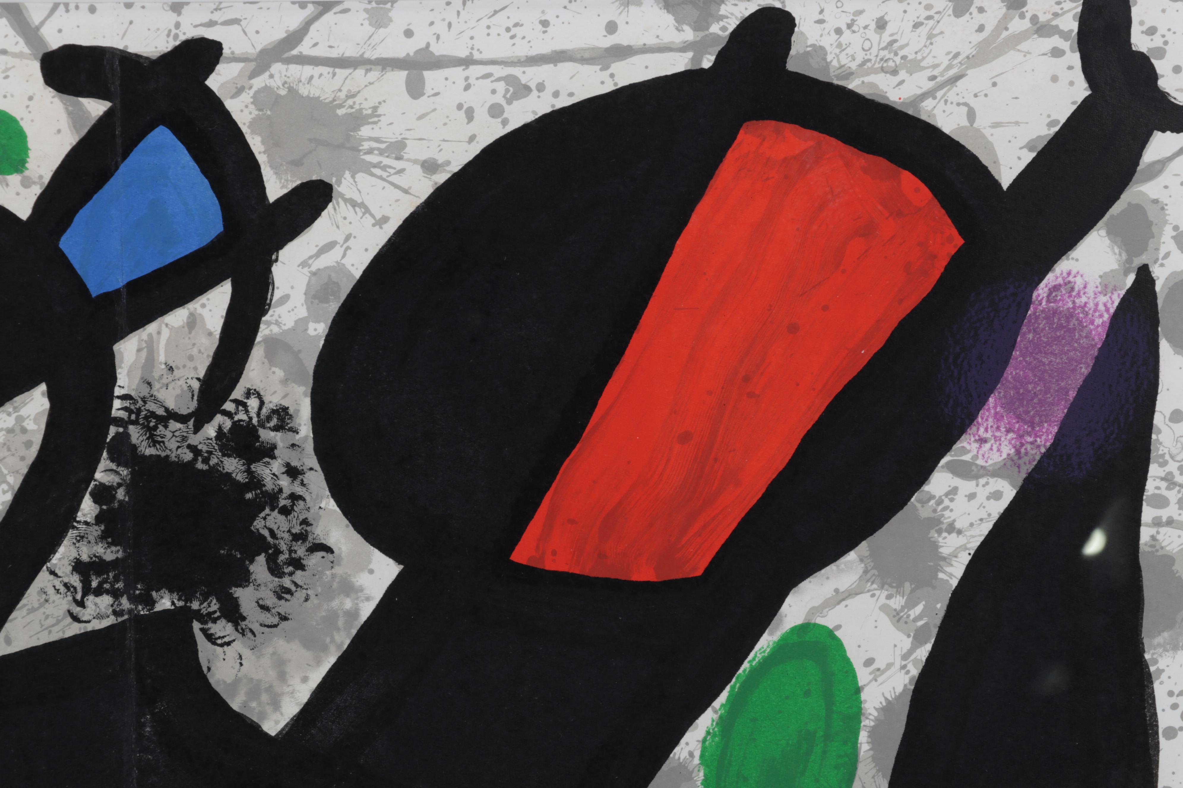 Joan Miró Double-Page Color Lithograph for "Derrière le Miroir," 1970