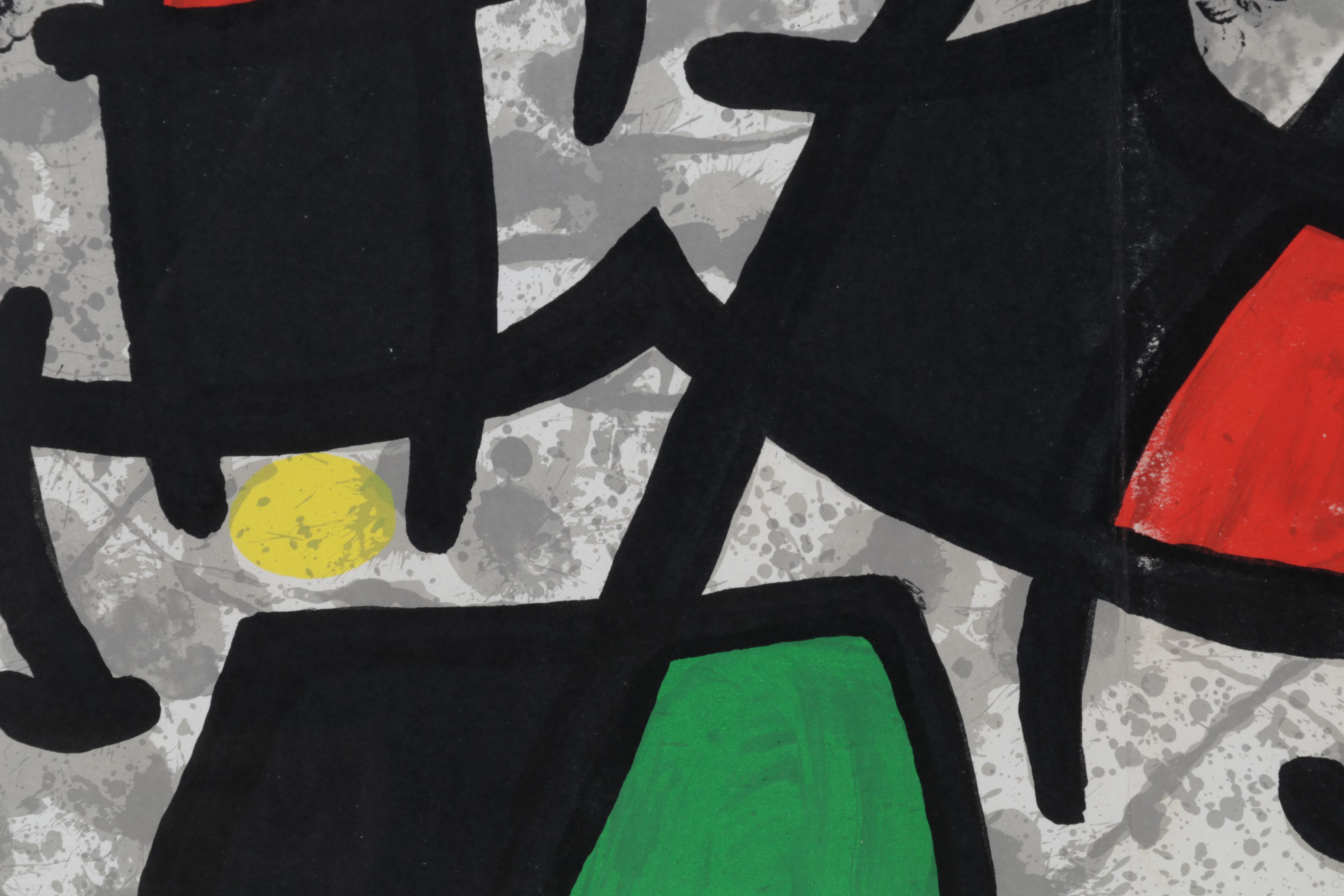 Joan Miró Double-Page Color Lithograph for "Derrière le Miroir," 1970