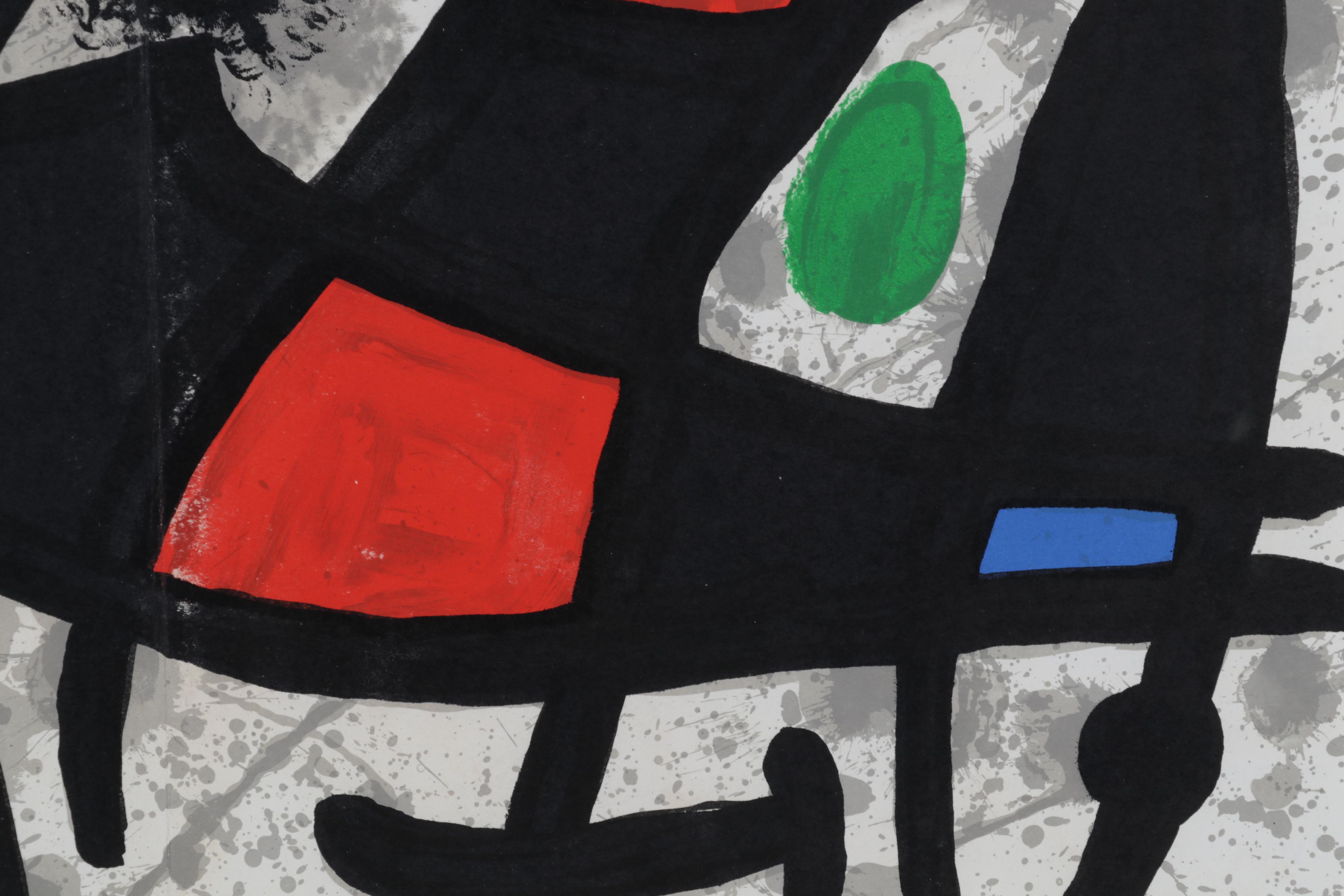 Joan Miró Double-Page Color Lithograph for "Derrière le Miroir," 1970
