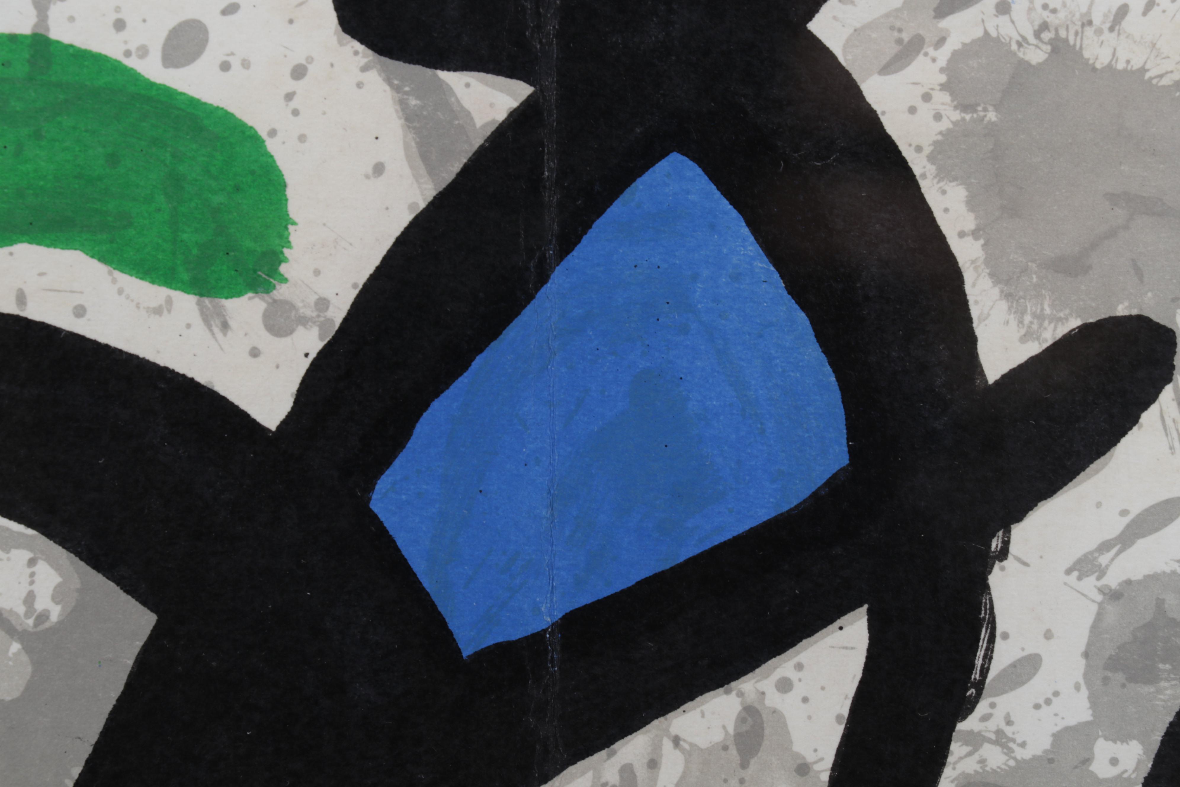 Joan Miró Double-Page Color Lithograph for "Derrière le Miroir," 1970