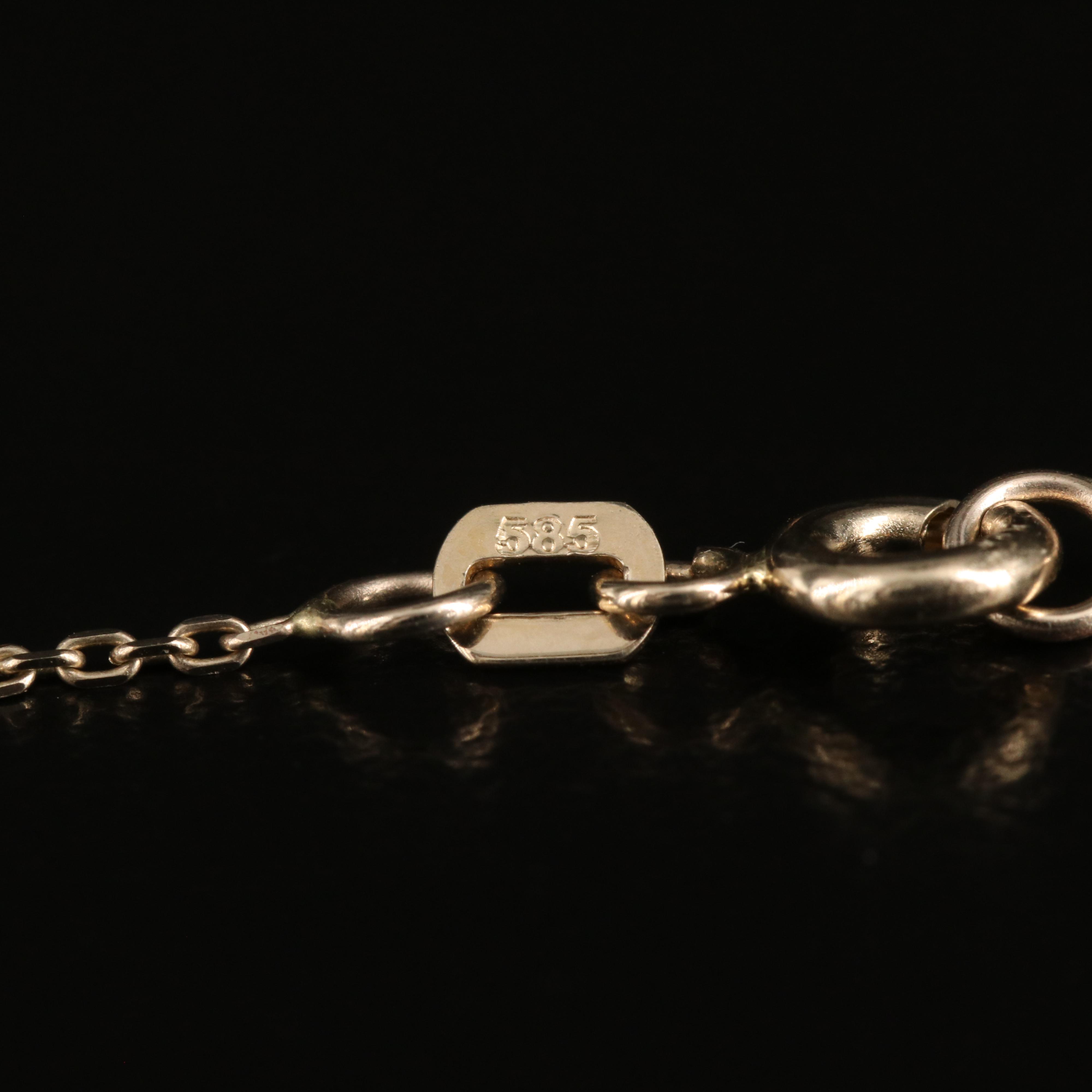 14K 0.93 CT Diamond Solitaire Necklace