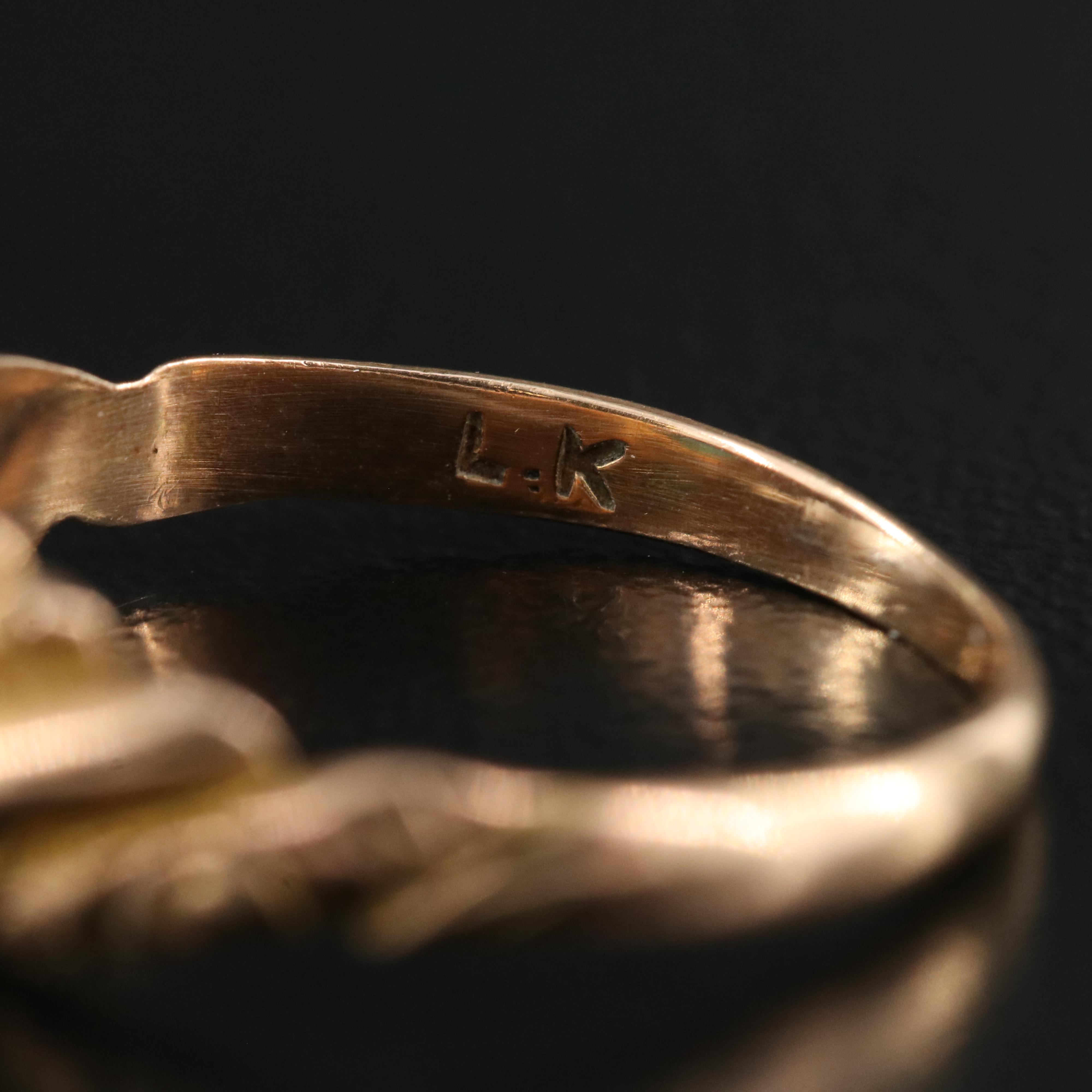 10K Turquoise Ring with Fluted Shoulders