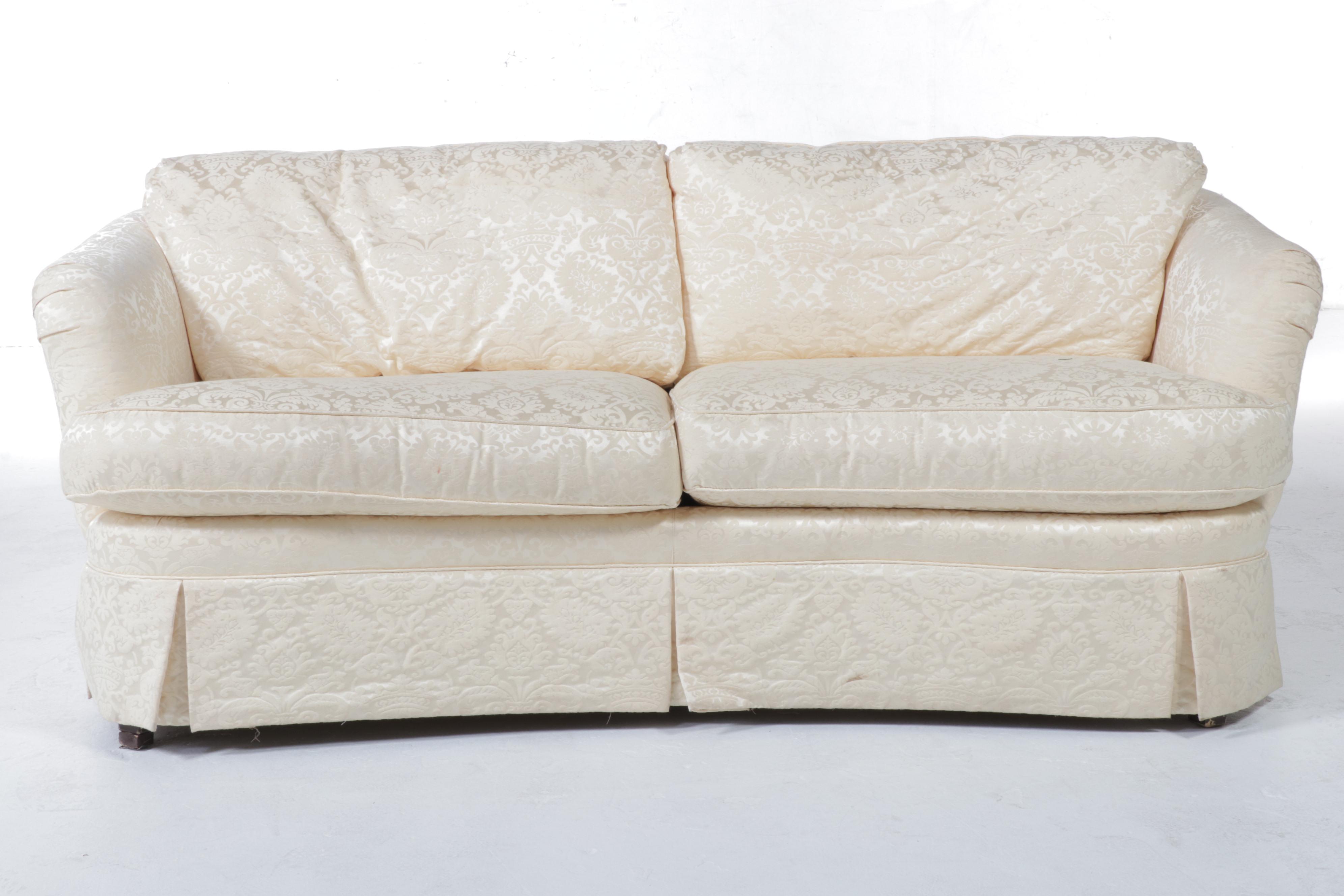 Thomasville Cream Fabric Upholstered Sofa