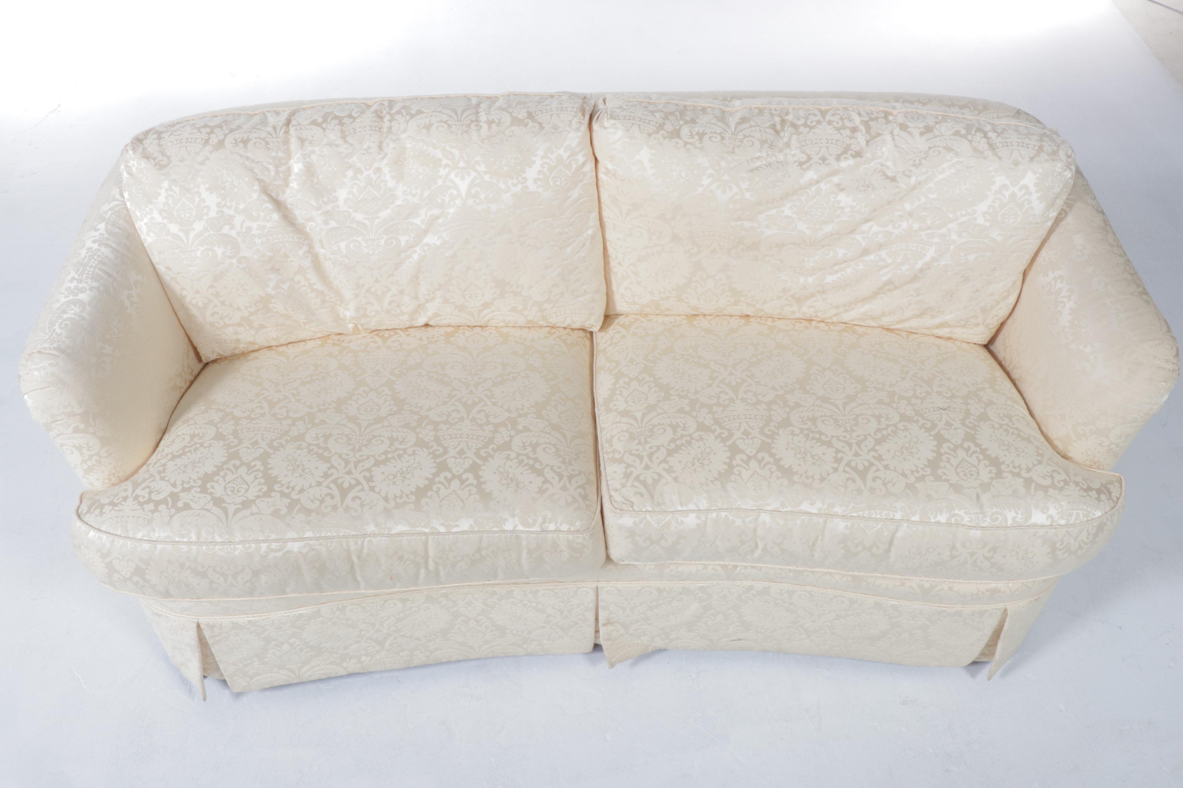 Thomasville Cream Fabric Upholstered Sofa
