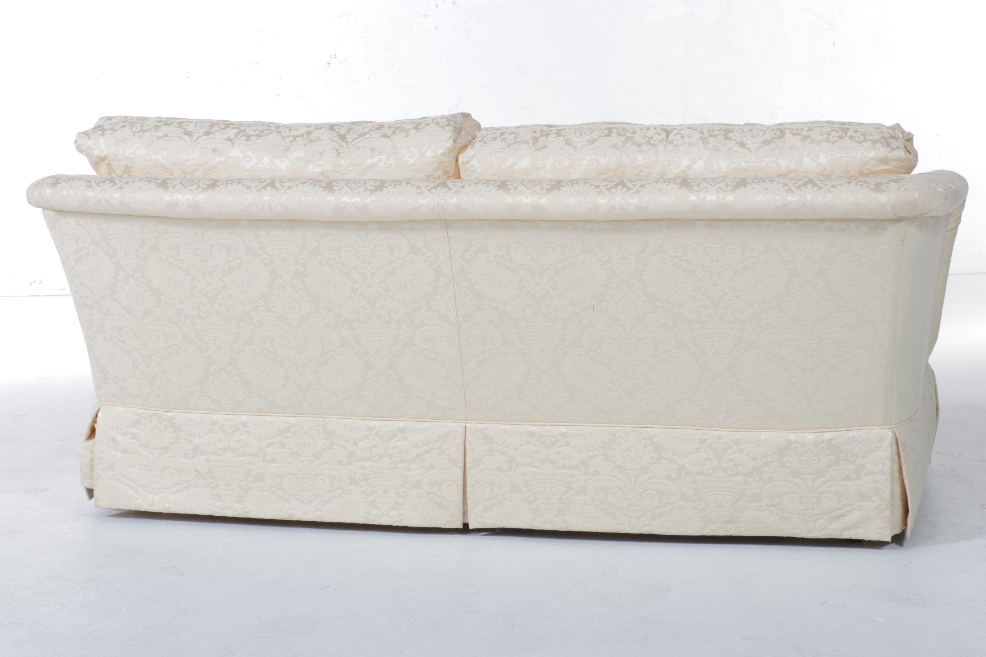Thomasville Cream Fabric Upholstered Sofa