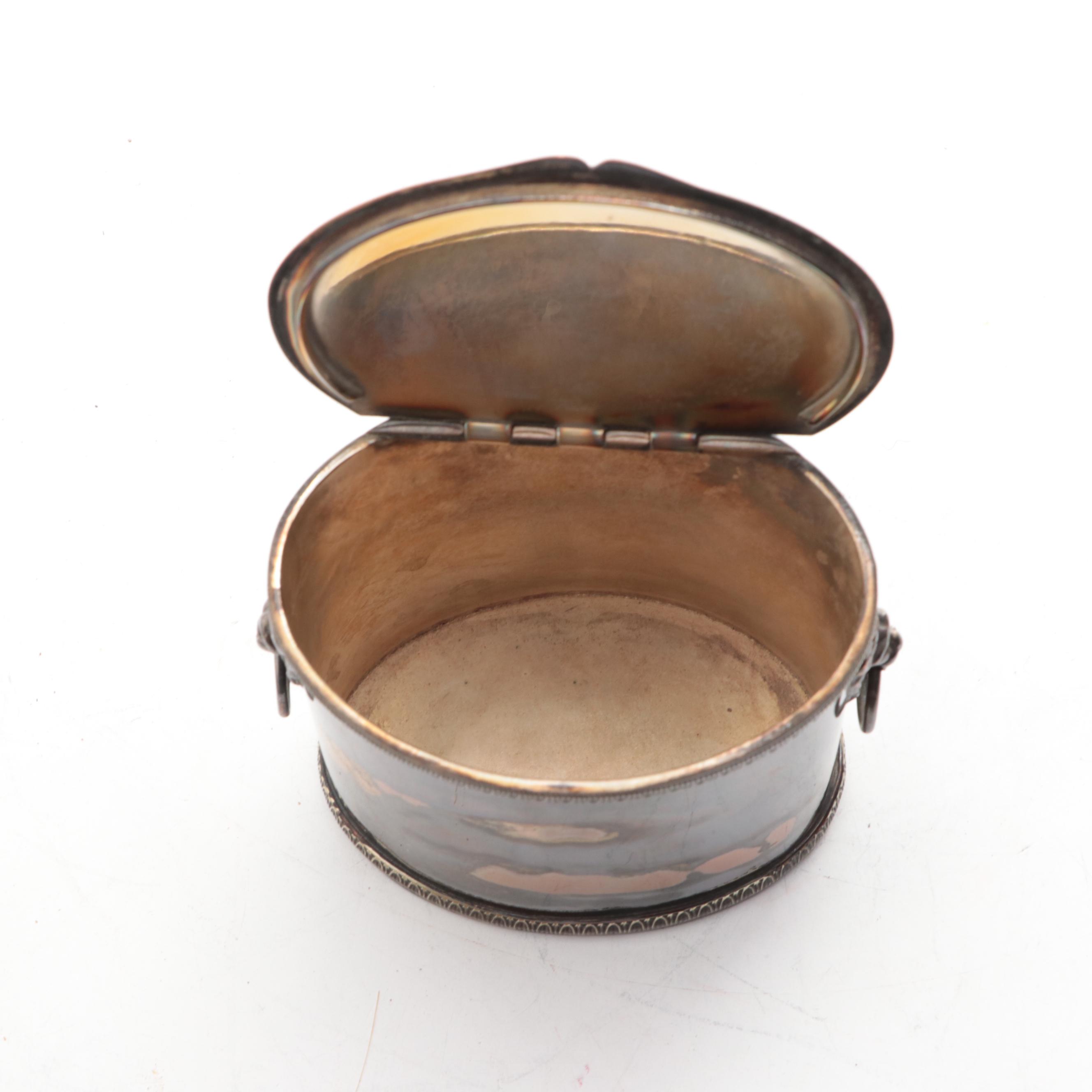 Sterling Silver Hand Mirrors and Brushes with Other Cigarette Cases and Décor