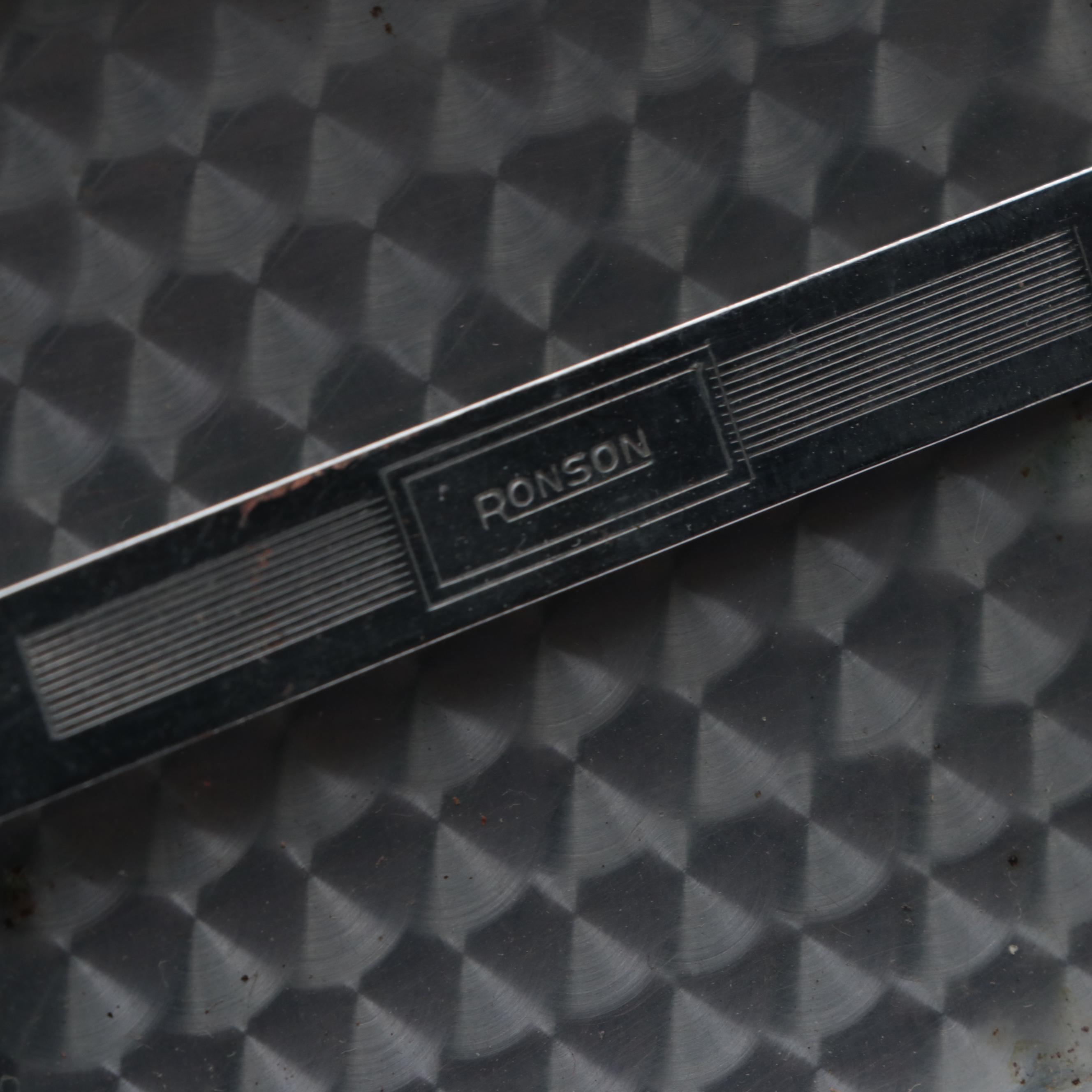 Sterling Silver Hand Mirrors and Brushes with Other Cigarette Cases and Décor