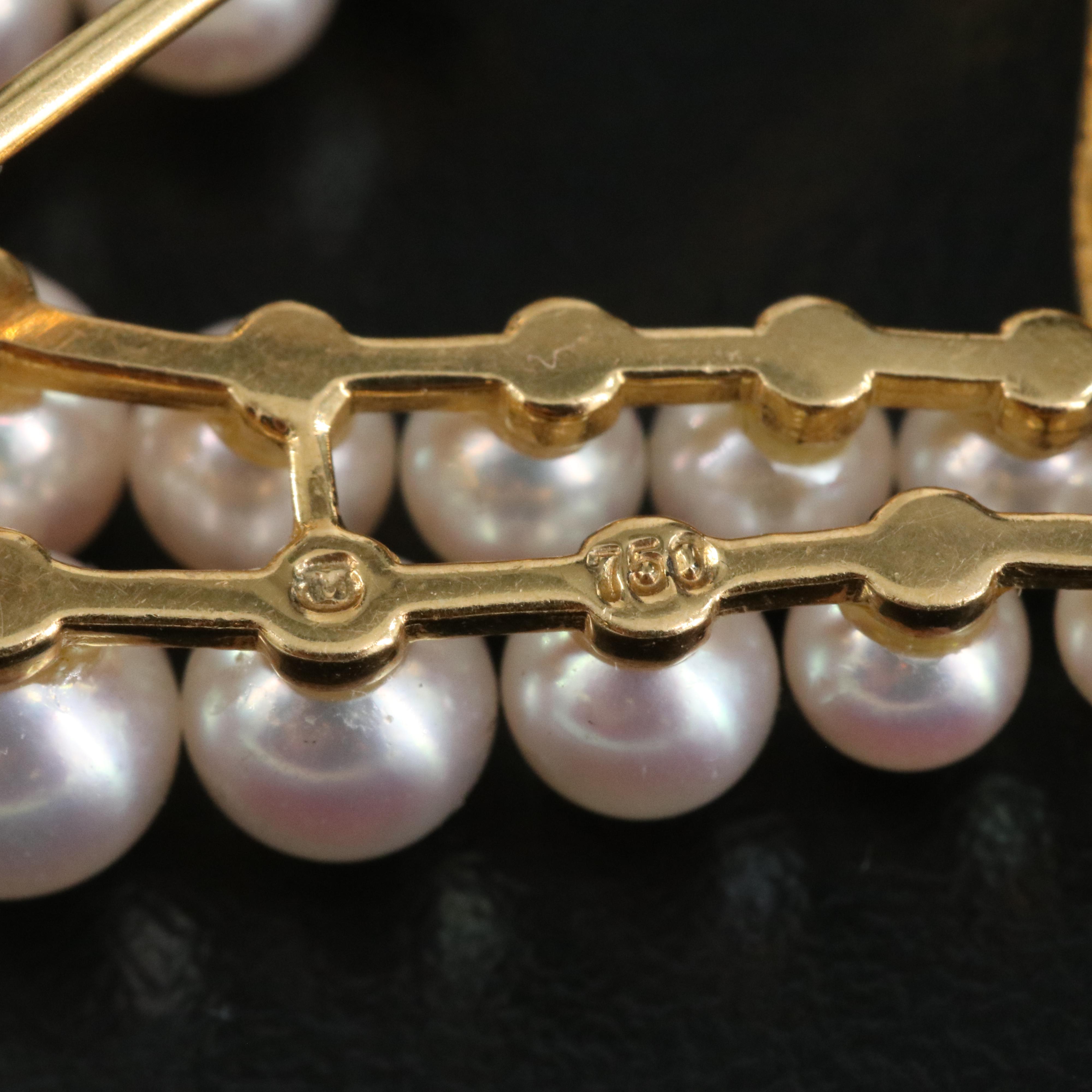 Mikimoto 18K Heart Brooch