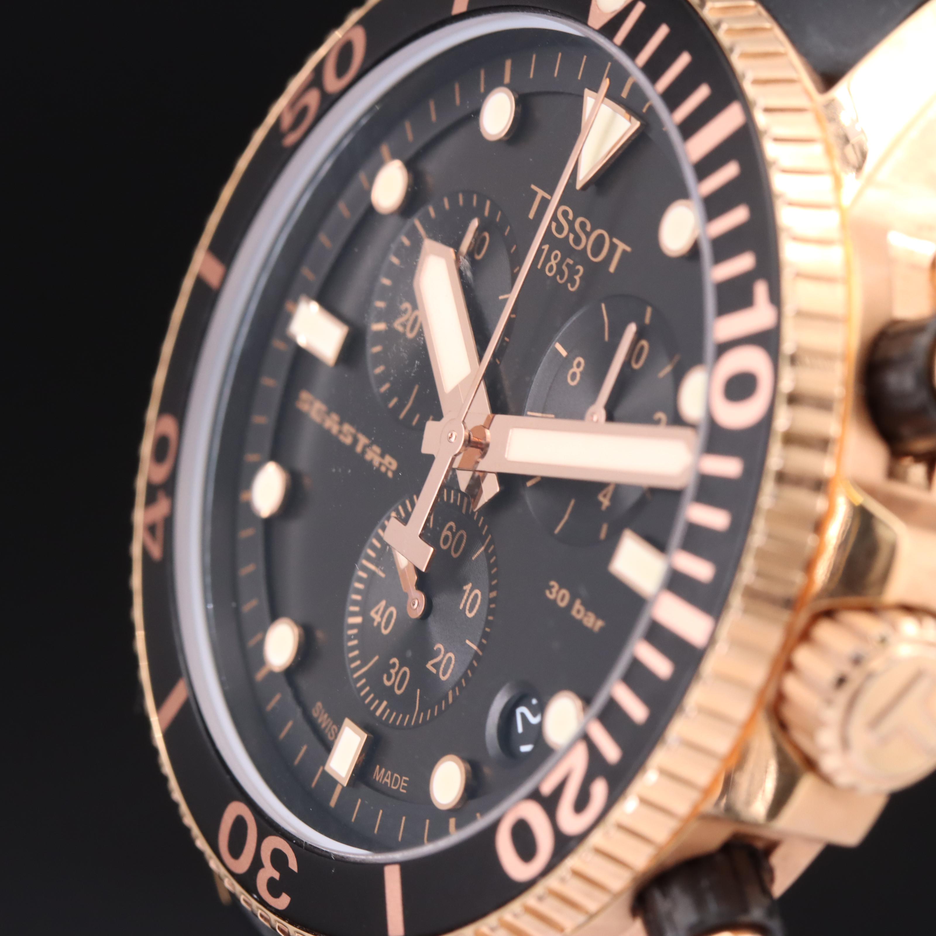 Tissot Seastar Rose Gold Tone Chronograph Watch