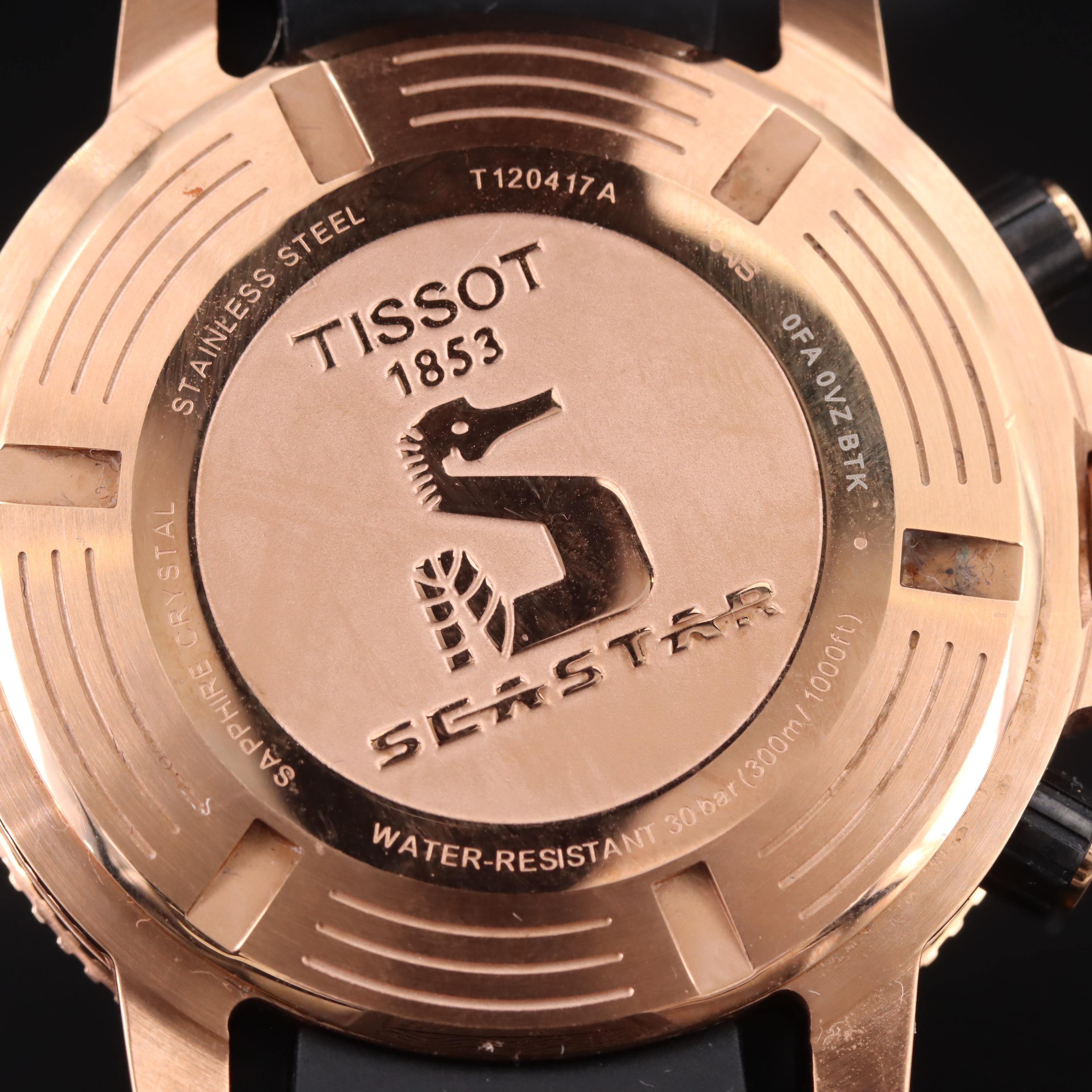Tissot Seastar Rose Gold Tone Chronograph Watch