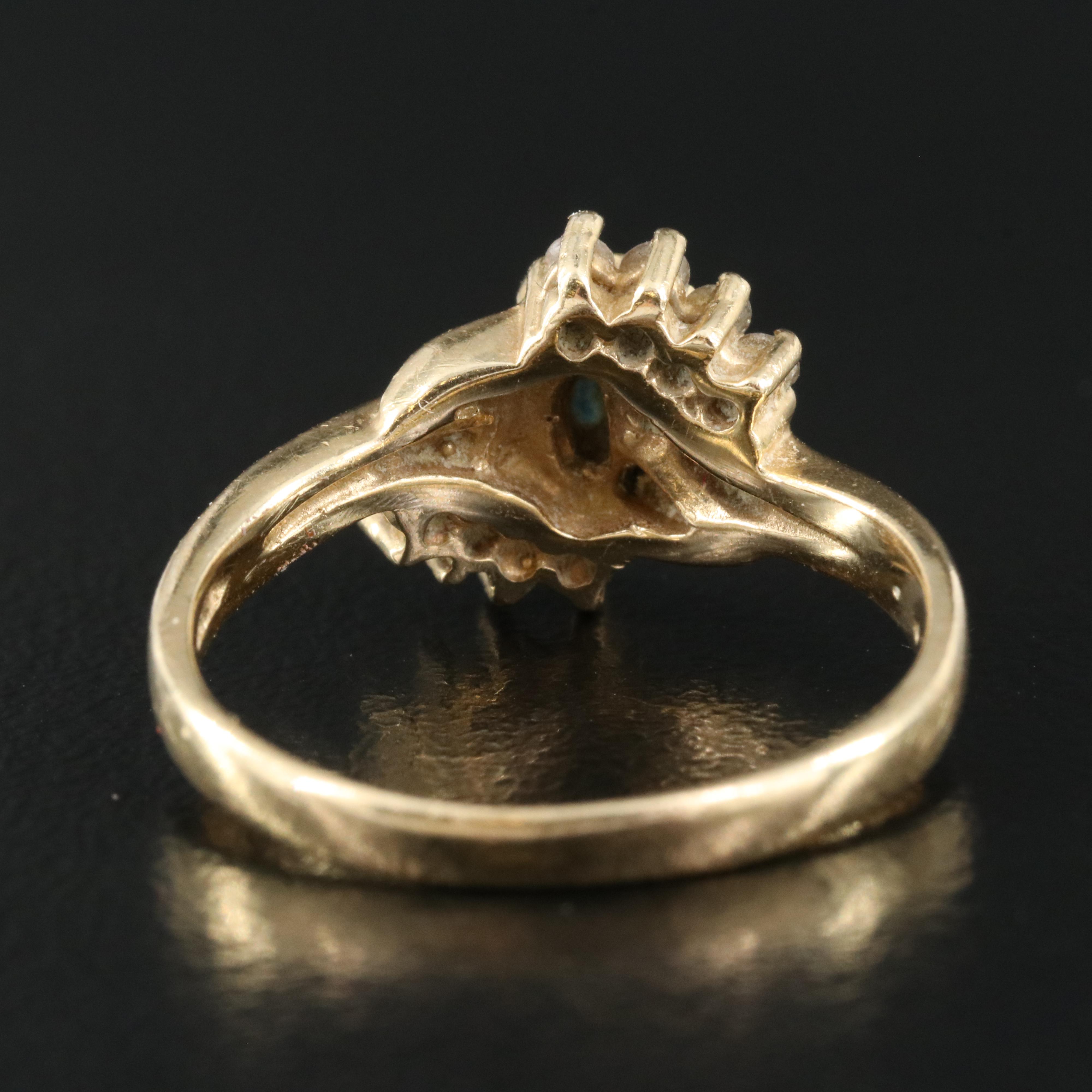 14K Sapphire and Diamond Ring