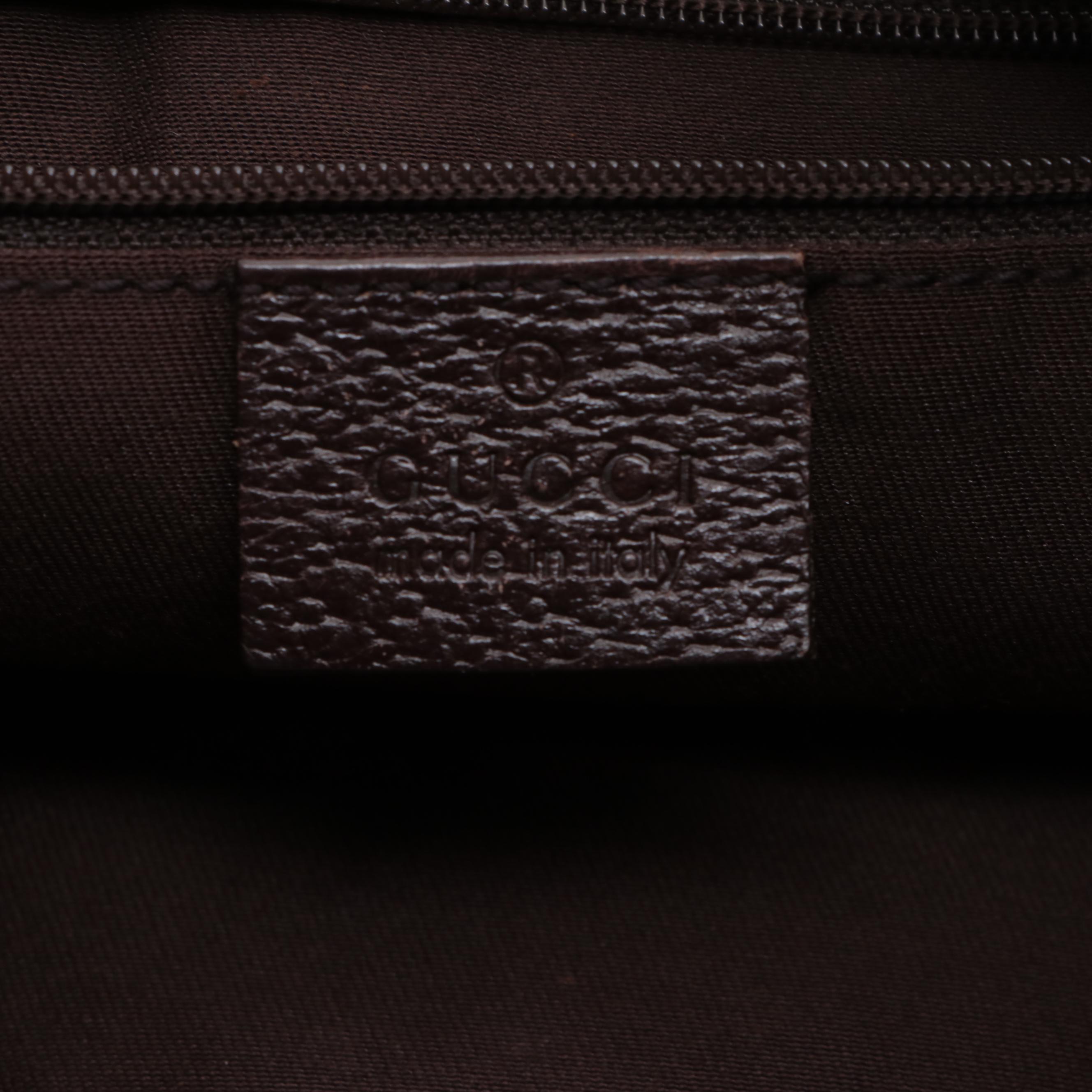 Gucci Abbey Flat Crossbody Bag in GG Canvas and Cinghiale Leather