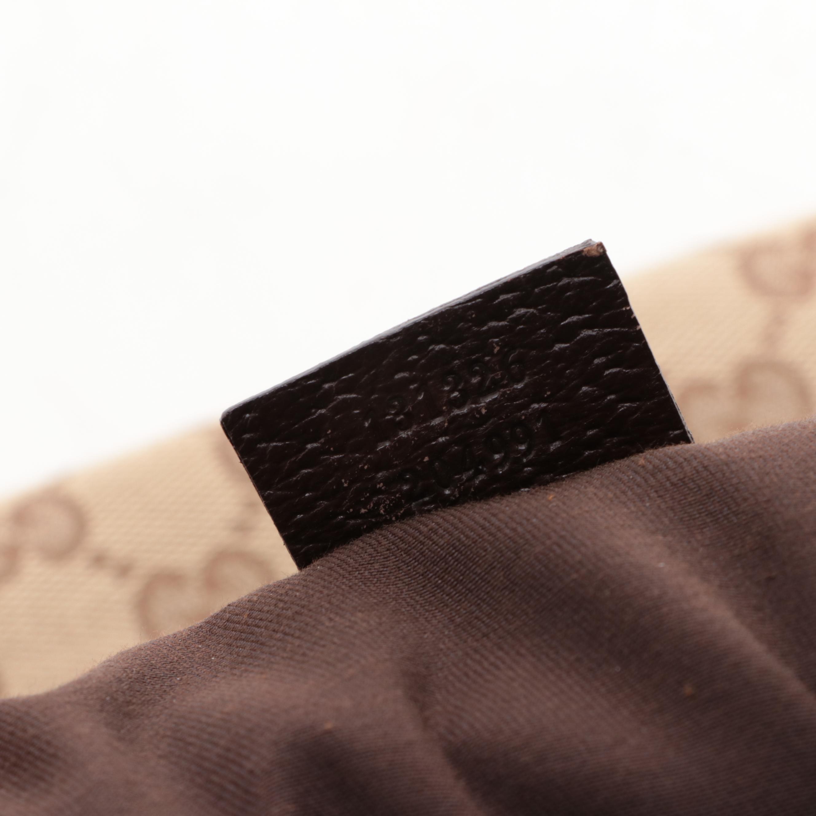 Gucci Abbey Flat Crossbody Bag in GG Canvas and Cinghiale Leather