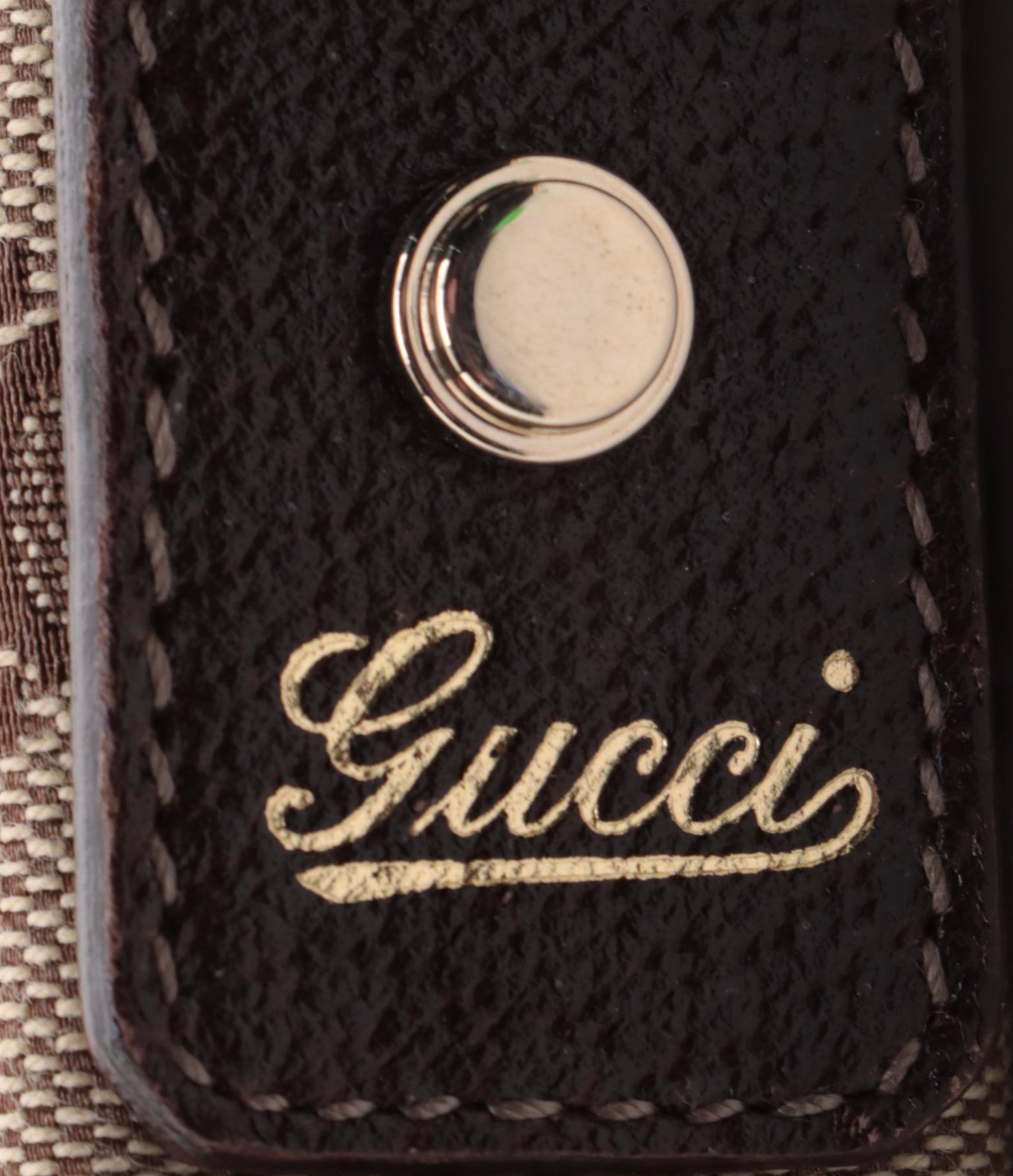 Gucci Abbey Flat Crossbody Bag in GG Canvas and Cinghiale Leather