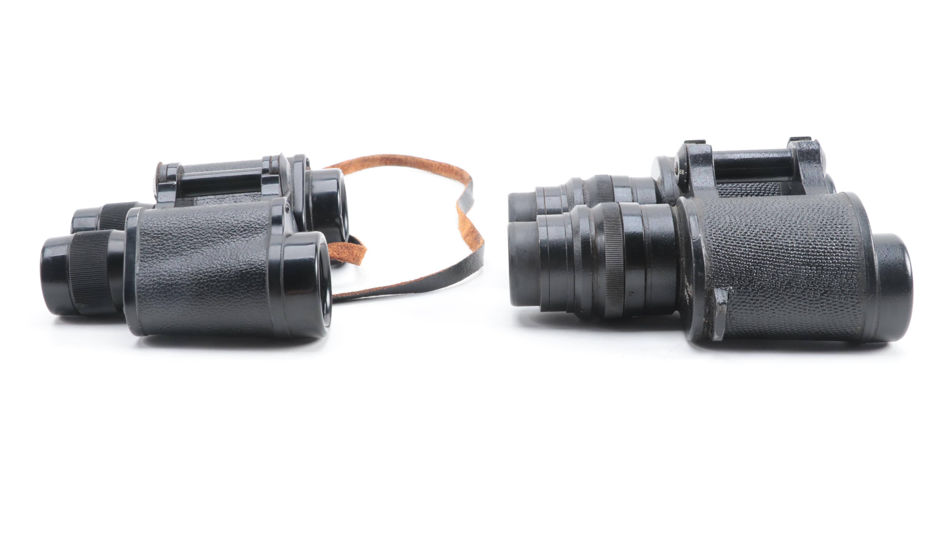 USSR and Hungarian Militia Binoculars, Mid-20th Century