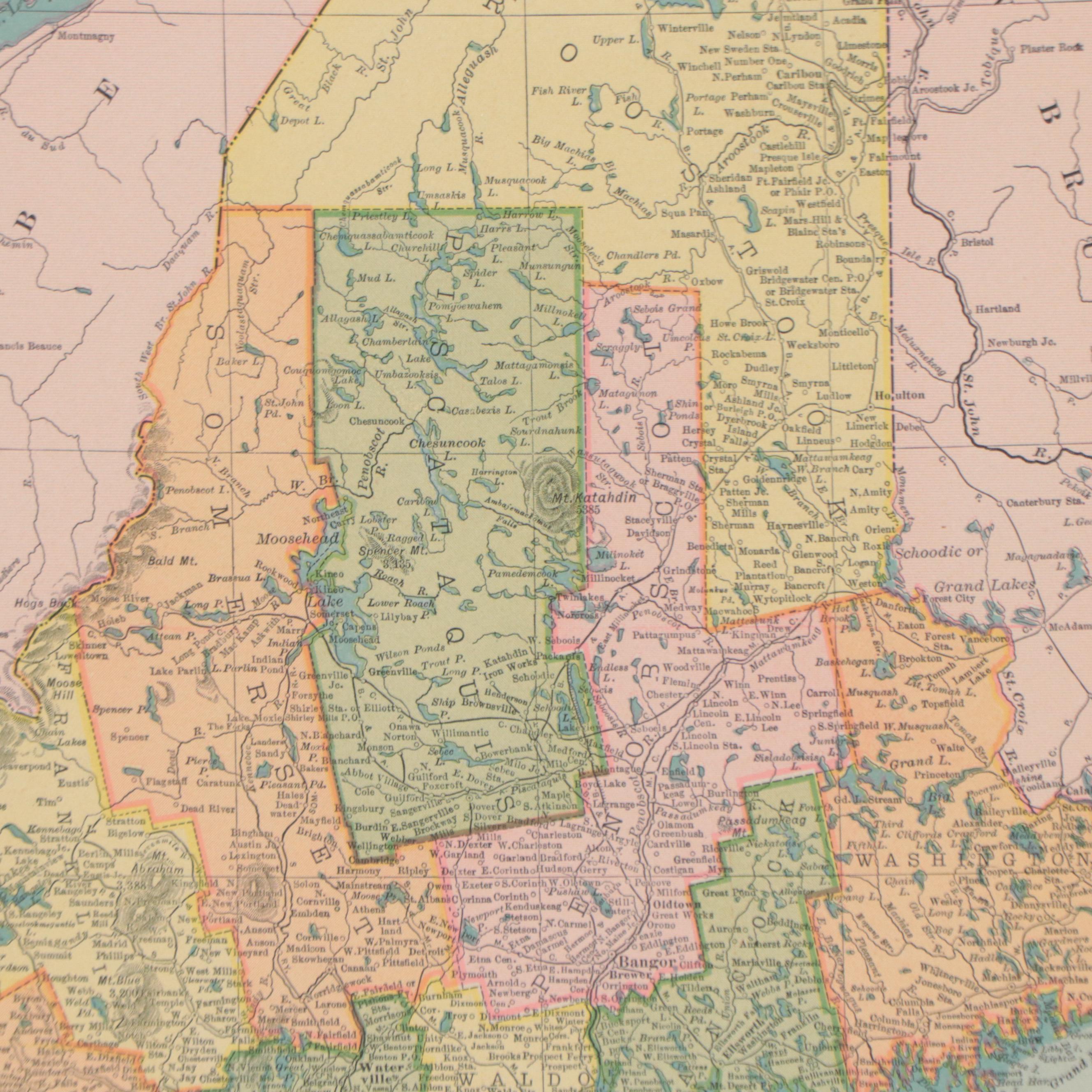 C. S. Hammond & Co. Wax Engraving Map "Maine," 1909