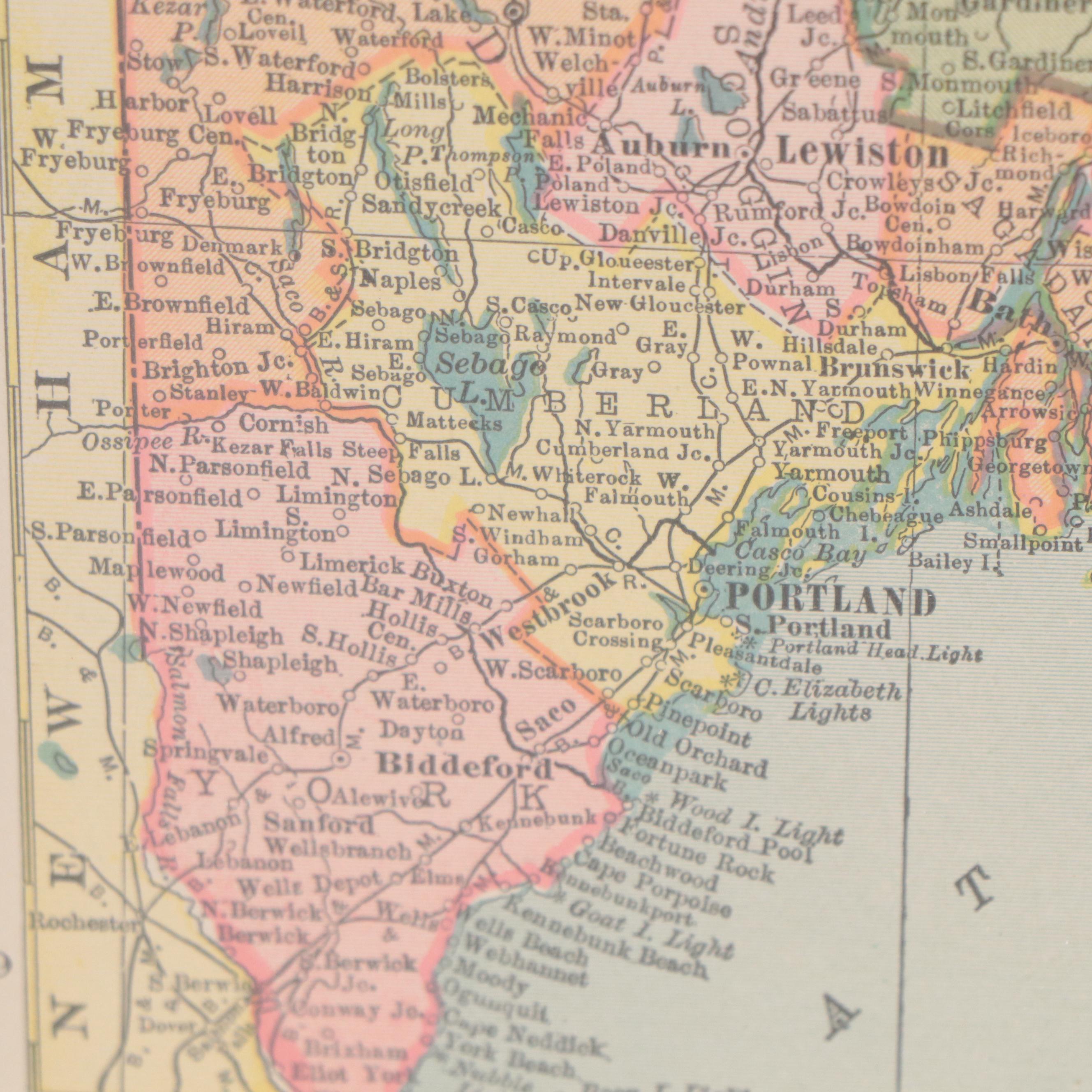 C. S. Hammond & Co. Wax Engraving Map "Maine," 1909