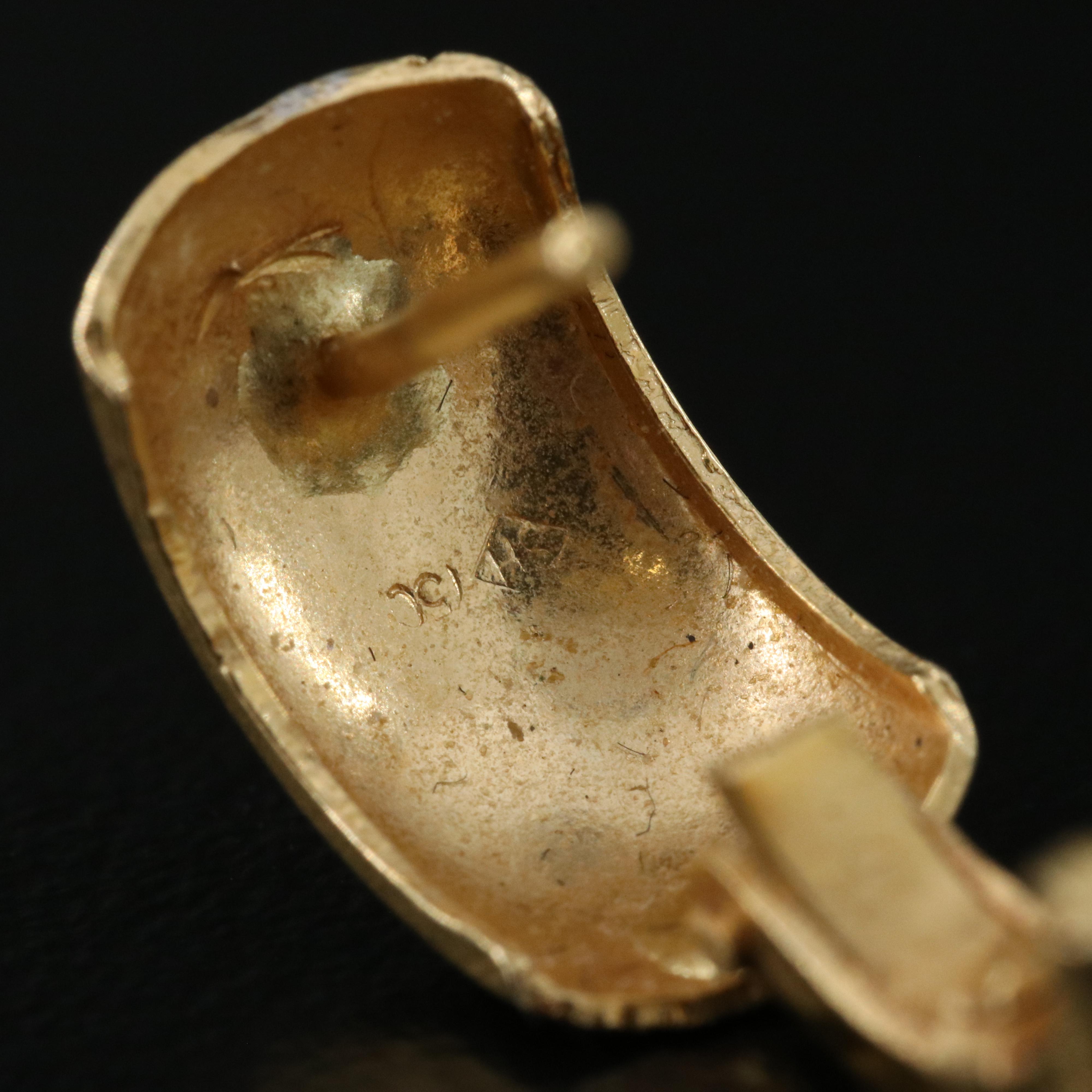 18K Tri-Color Huggie and Two-Tone Huggie Earrings Including Rose Gold