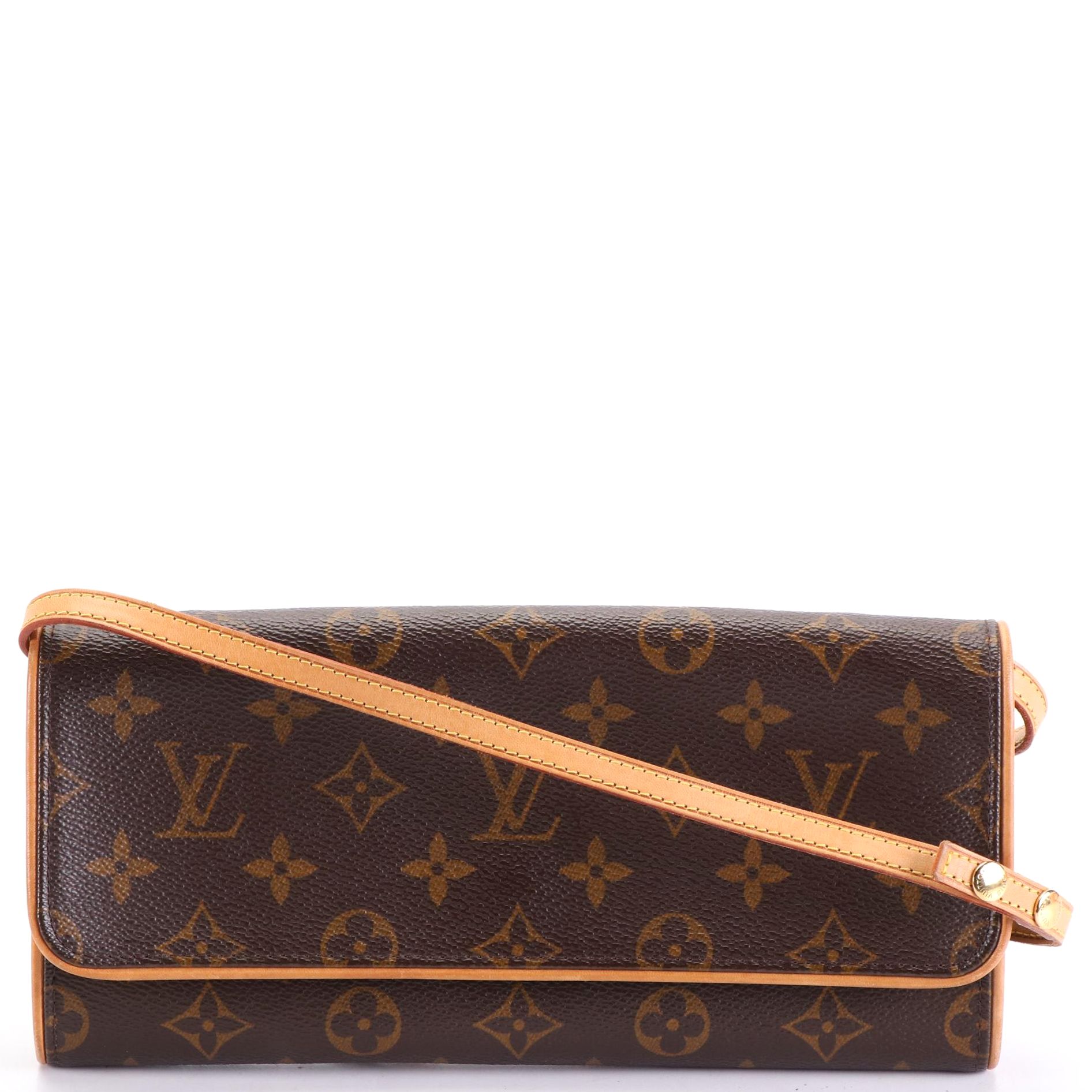 Louis Vuitton Pochette Twin GM in Monogram Canvas and Vachetta Leather