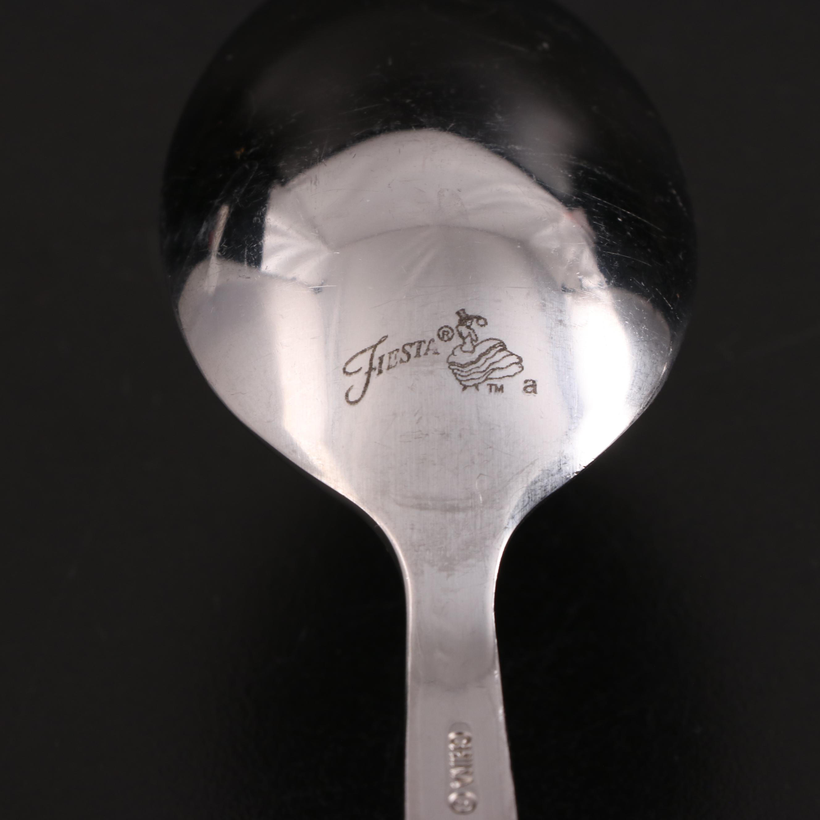 Fiesta Stainless Steel Flatware with Rainbow Enameled Handles