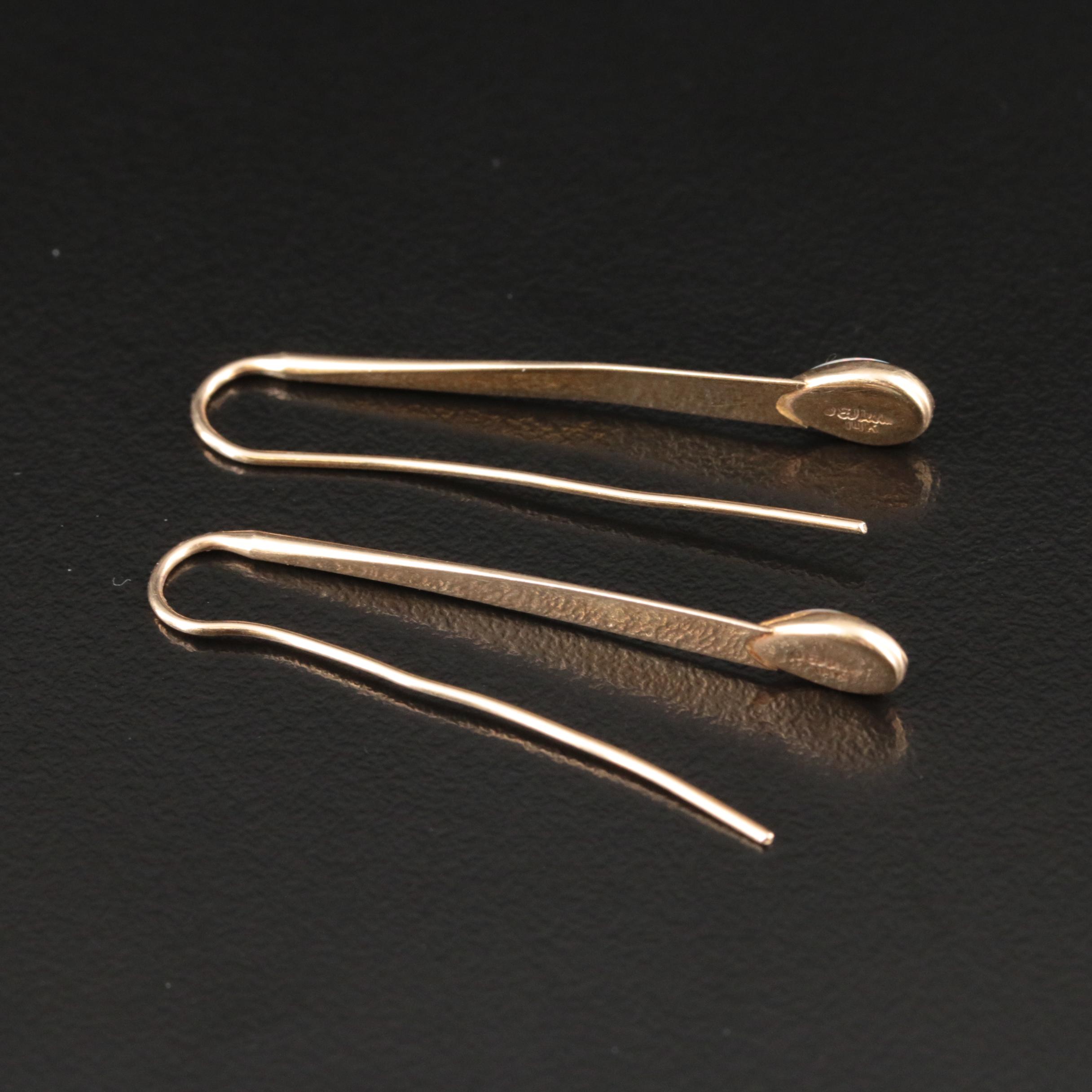 14K Opal Threader Earrings