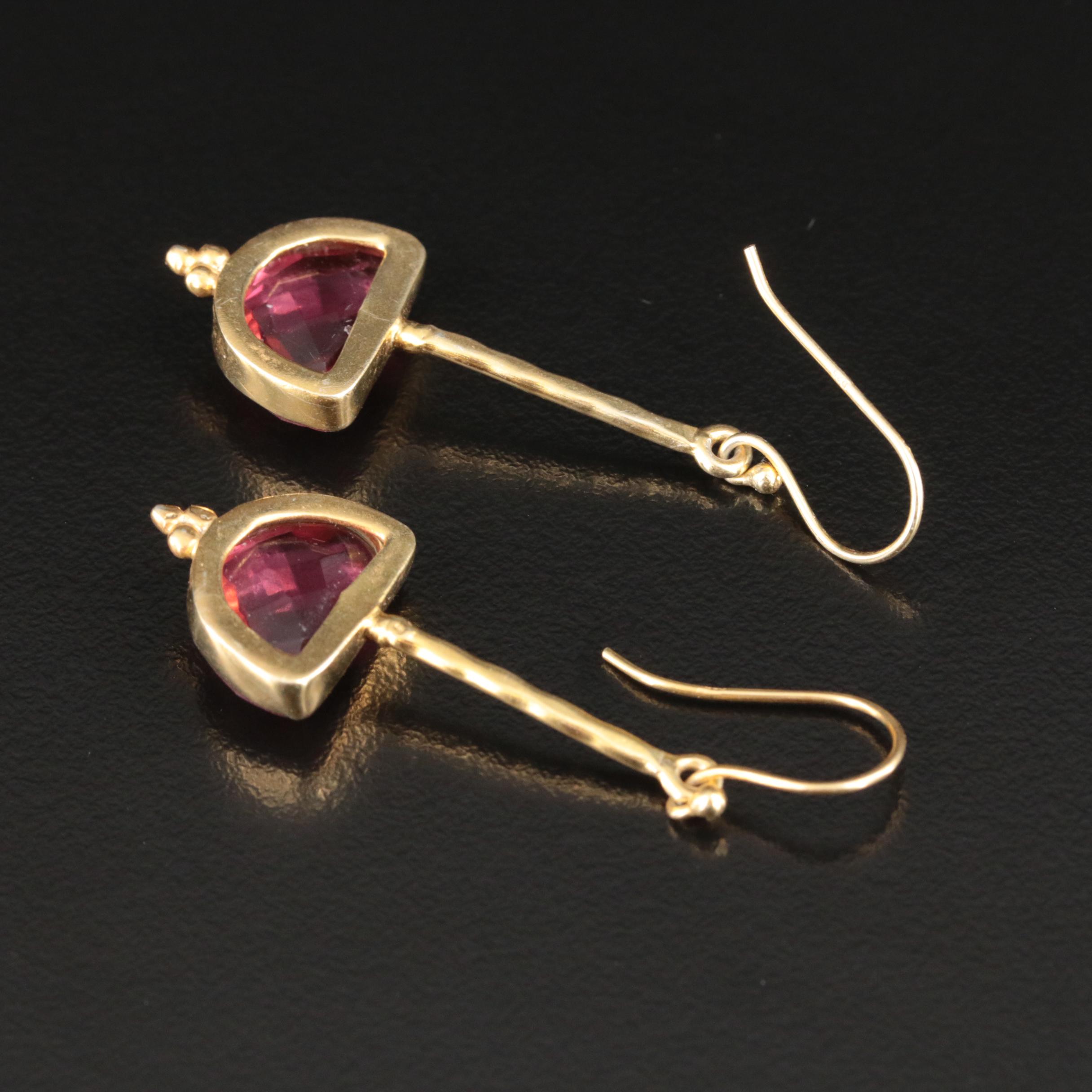 Sterling Glass Pendulum Earrings