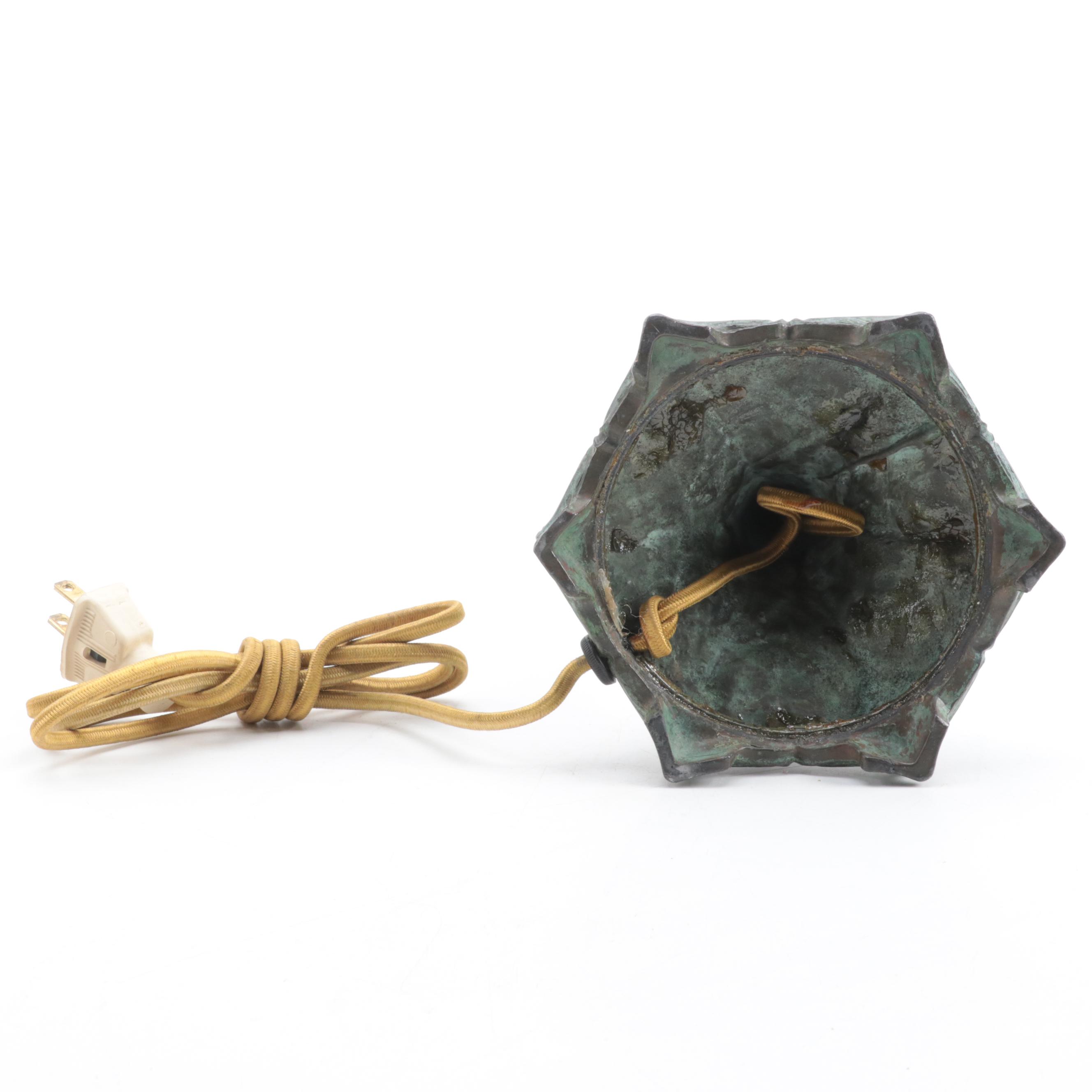 Carlson Brass and Copper Humidor with Scottish Terrier Door Stop and Table Lamp